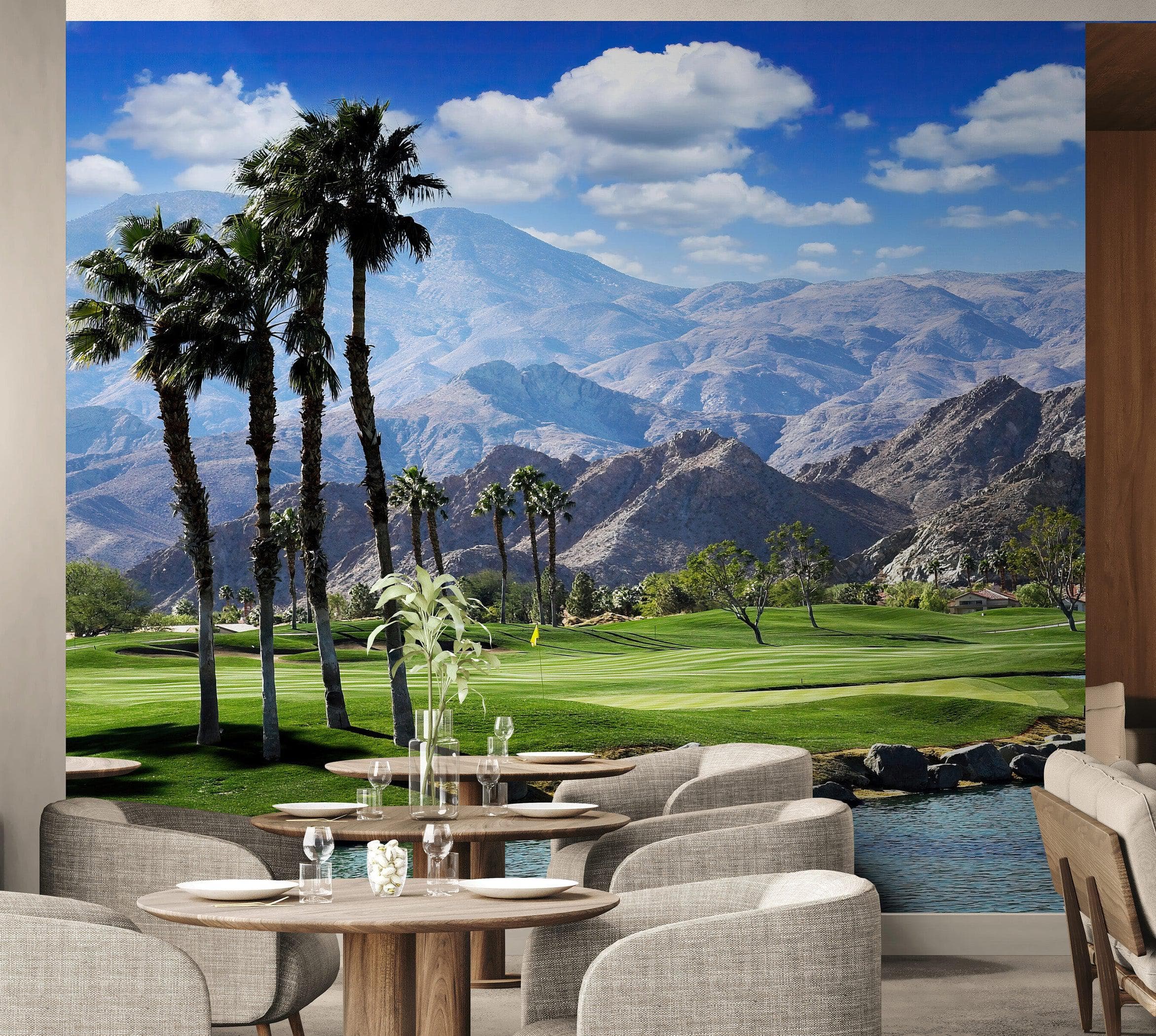 Palm Springs Golf Course Wallpaper Mural. #6979 - Image 3