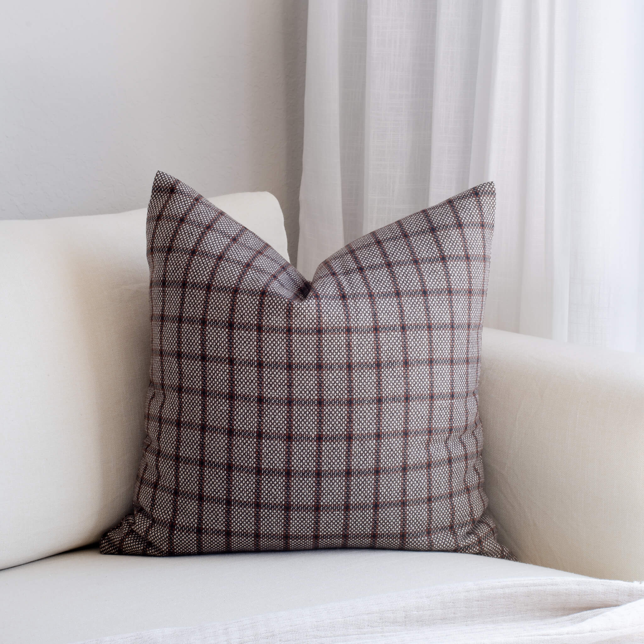 Paloma Handwoven Pillow Cover | Brown - Image 3