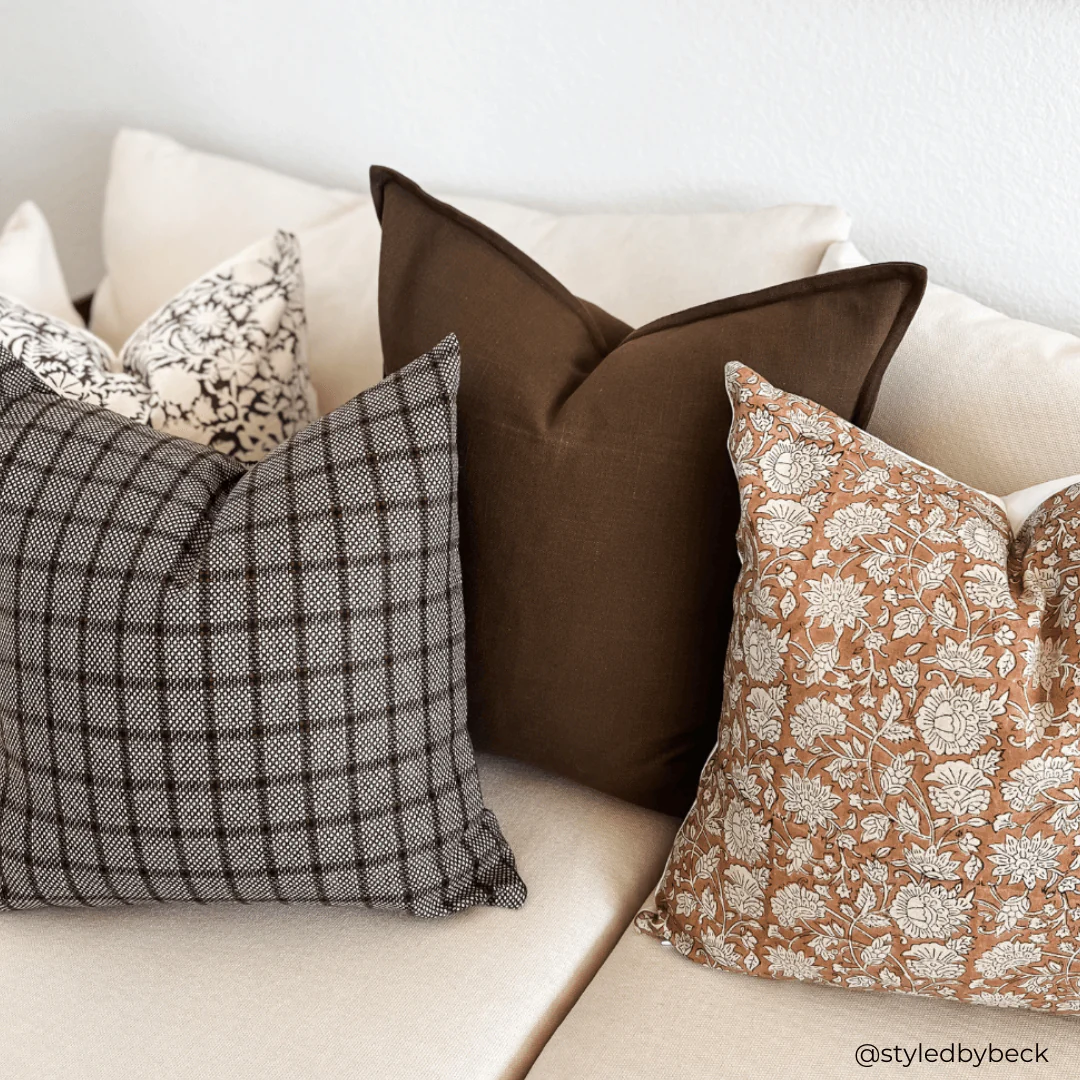 Paloma Handwoven Pillow Cover | Brown - Image 4