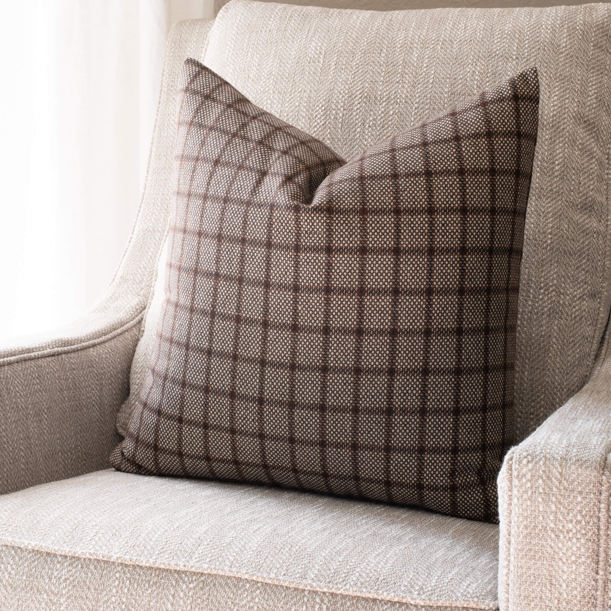 Paloma Handwoven Pillow Cover | Brown - Image 6