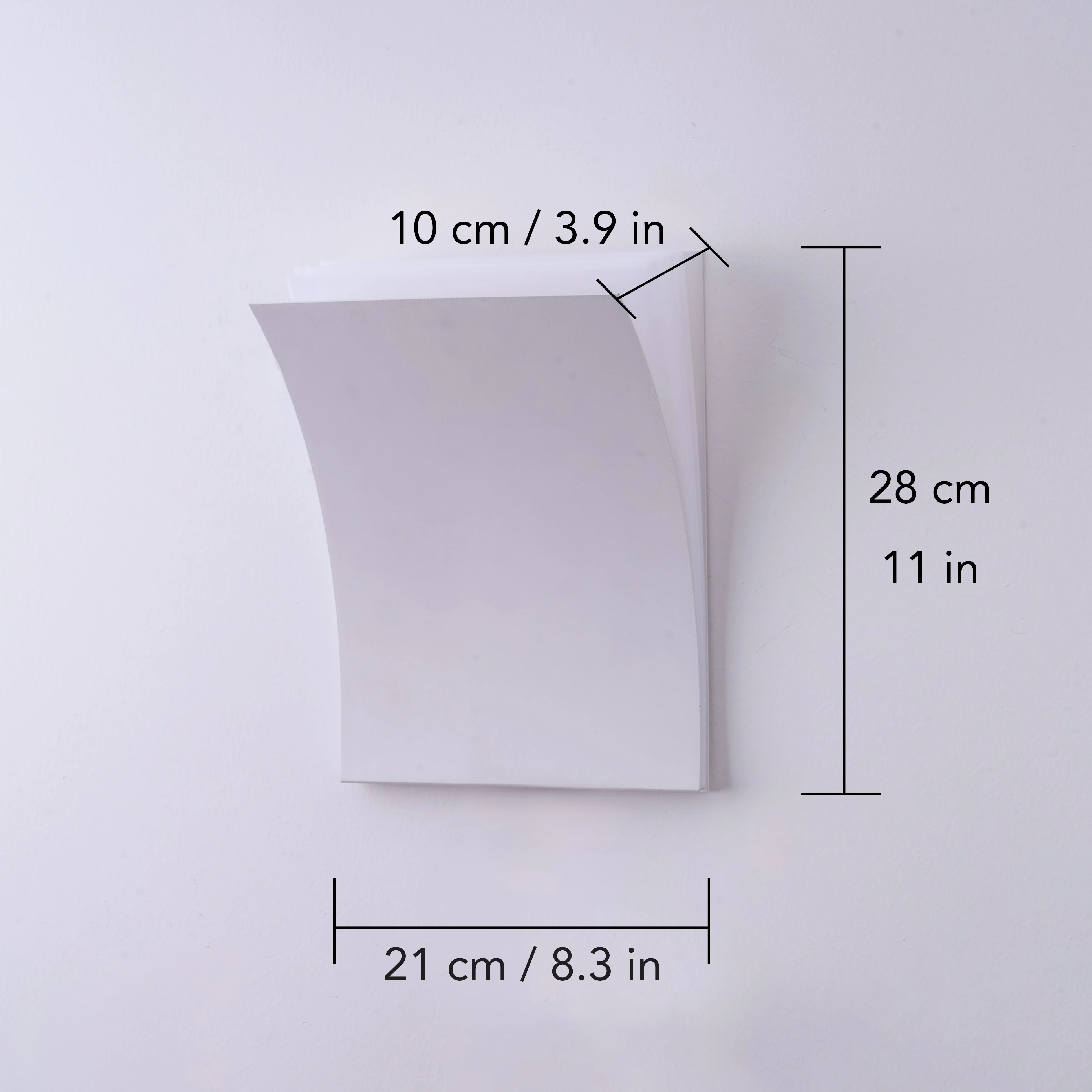Paper Curve LED Wall Light, Modern Minimalist Wall Sconce with Curved Design - Image 3