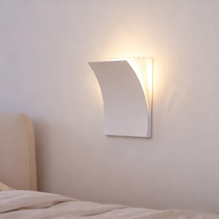 Paper Curve LED Wall Light, Modern Minimalist Wall Sconce with Curved Design - Image 5