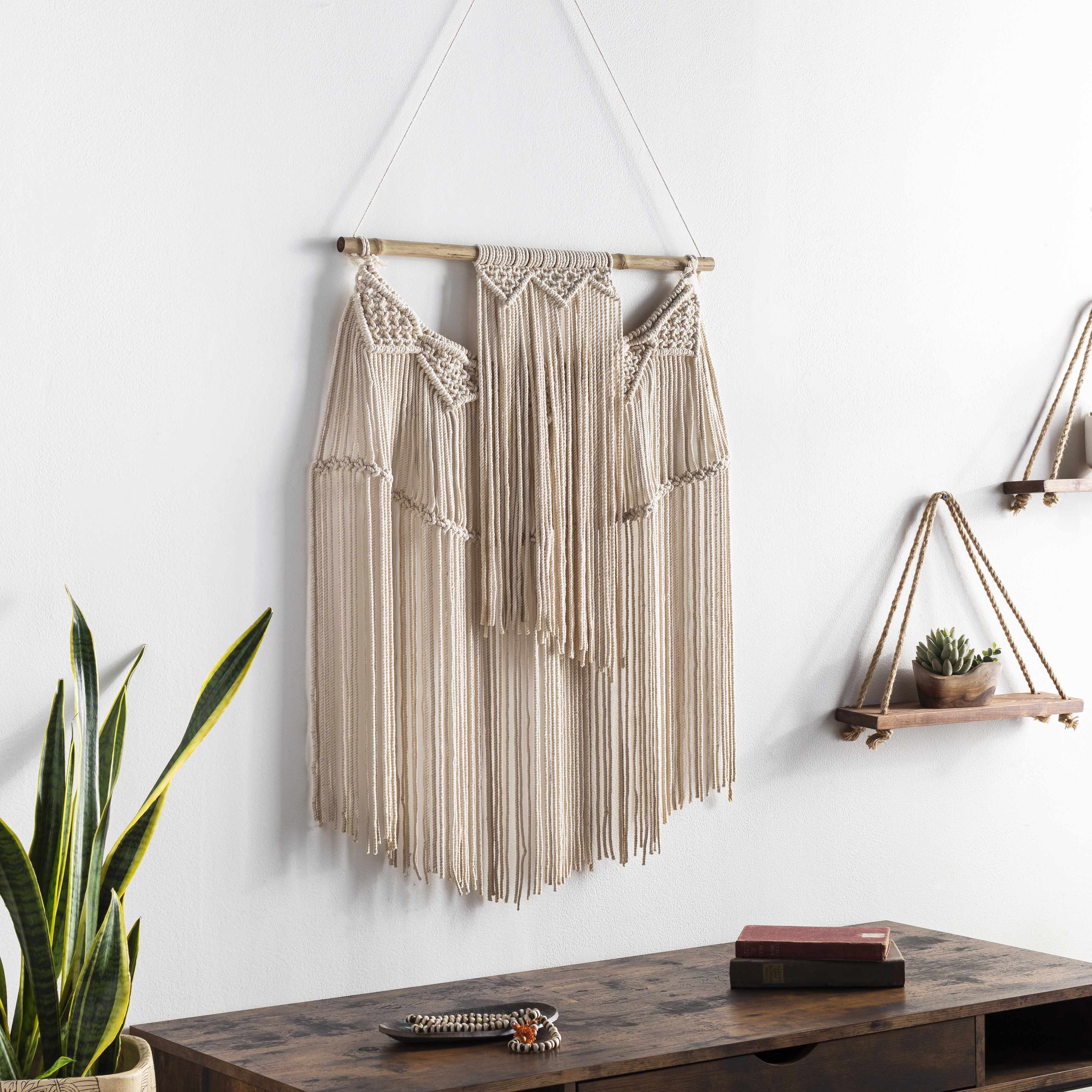 Parabcan Cream Macrame Wall Hanging - Image 4