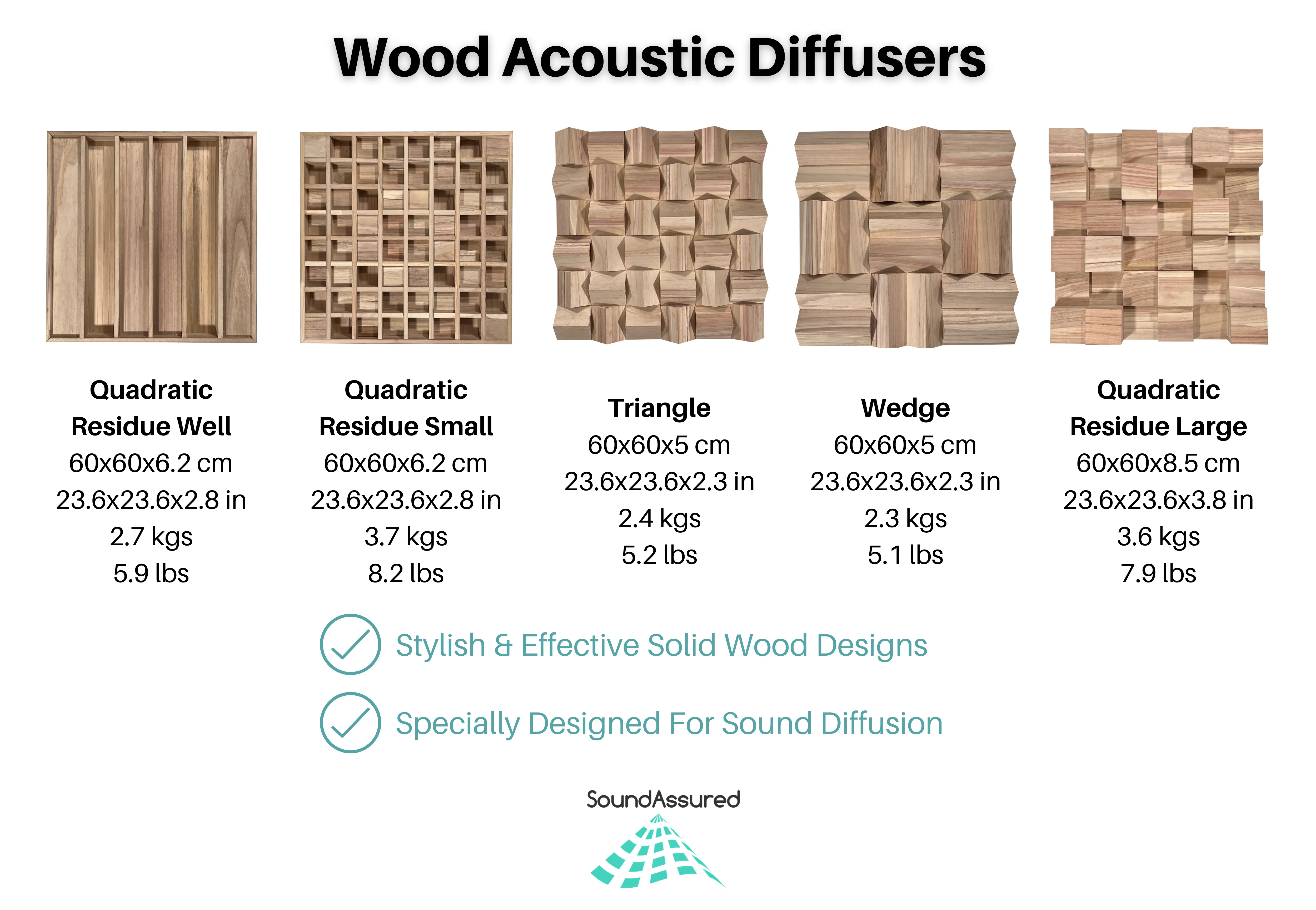 Paulownia Wood Acoustic Diffuser Panel | Sound Diffusion Panel - Image 2