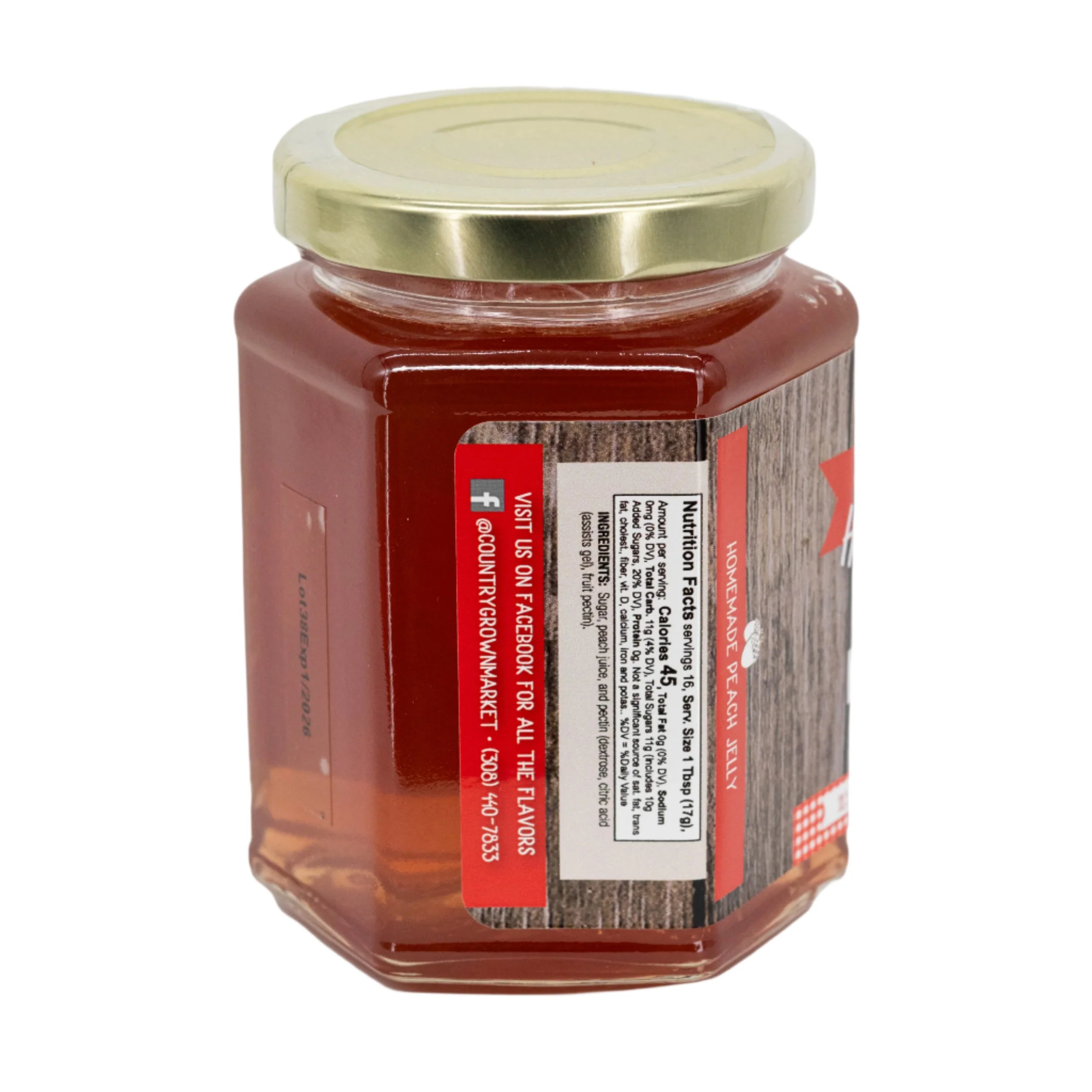 Peach Jelly | Pack of 2 | 11.5 oz | Nutt Family Jams & Jellies - Image 3