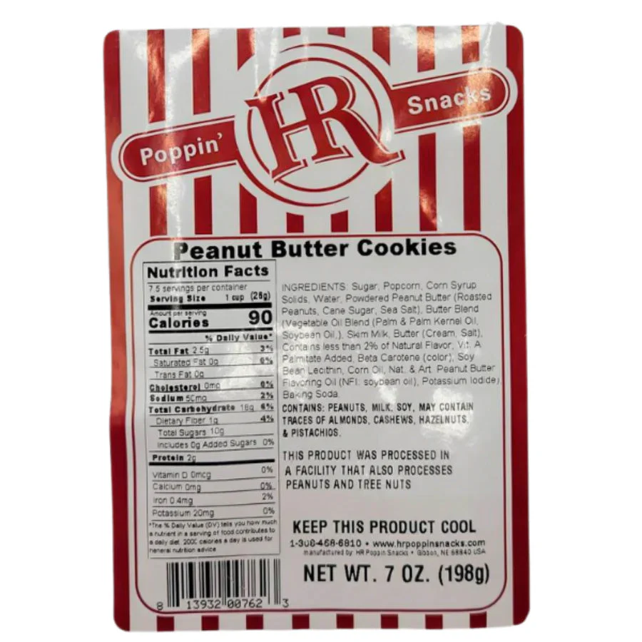 Peanut Butter Cookies Popcorn | 7 oz | Pack of 2 | HR Poppin' Snacks - Image 7