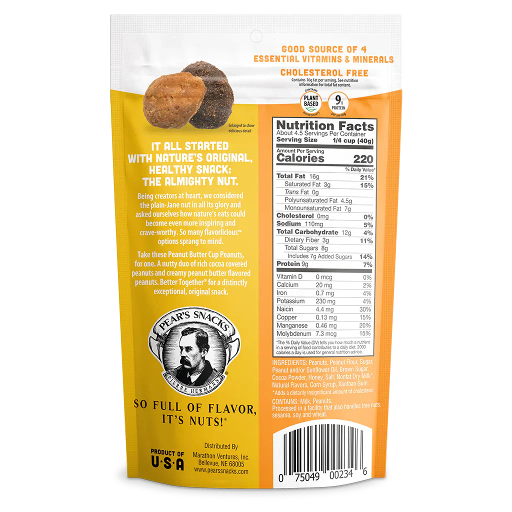 Peanut Butter Cup Flavored Peanuts | Pack of 6 | 5 oz | Brenmar - Image 3