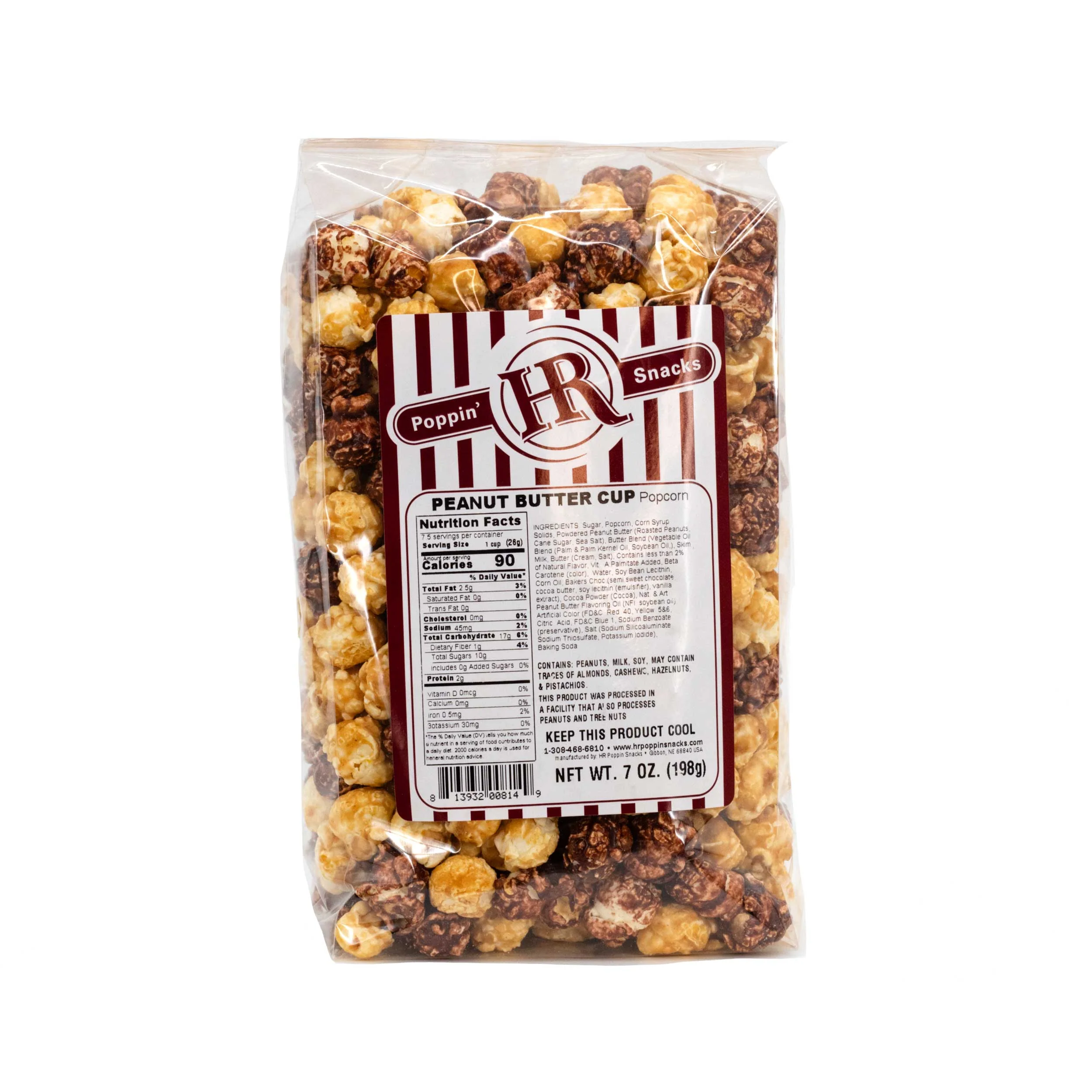 Peanut Butter Cup Popcorn | Pack of 2 | 7 oz | HR Poppin' Snacks - Image 2