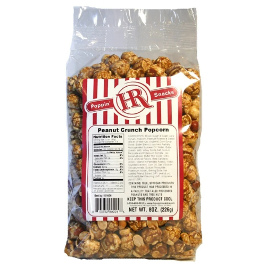 Peanut Crunch Popcorn | 8 oz | Pack of 2 | HR Poppin' Snacks - Image 2