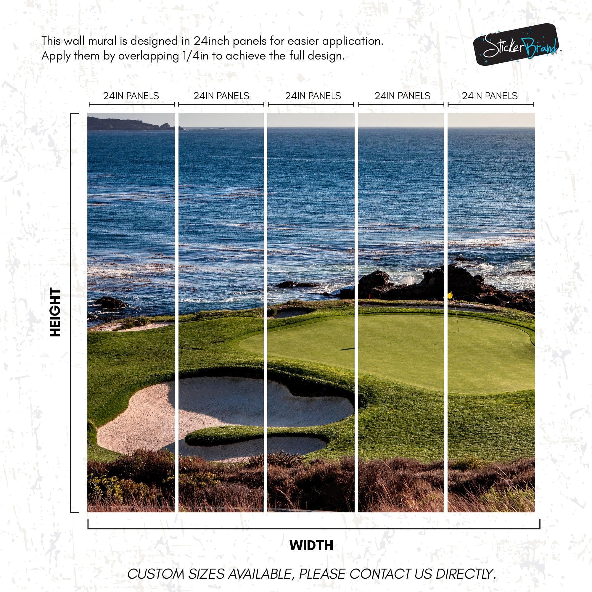 Pebble Beach Golf Course Wallpaper Mural. #6977 - Image 11