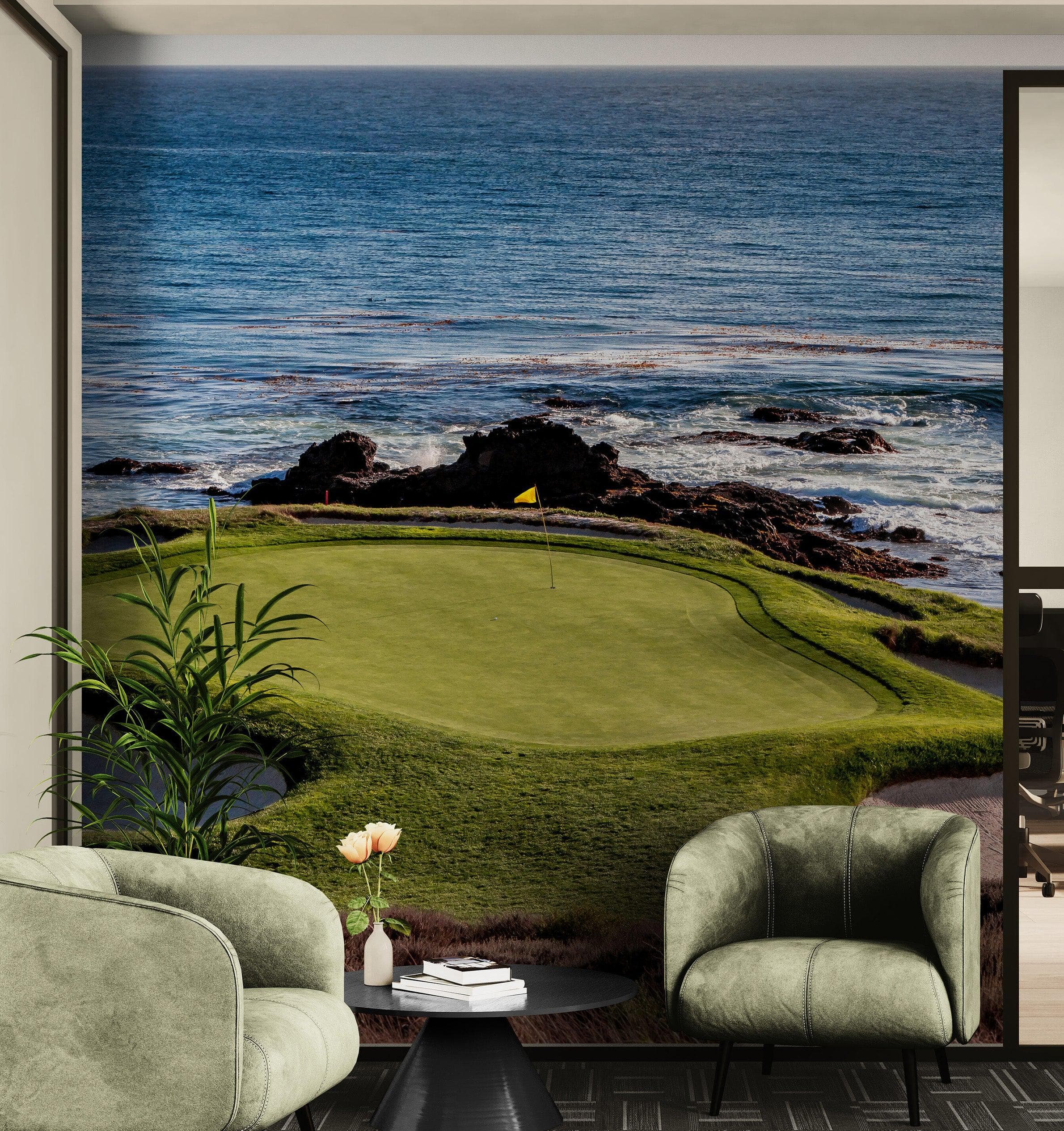 Pebble Beach Golf Course Wallpaper Mural. #6977 - Image 9
