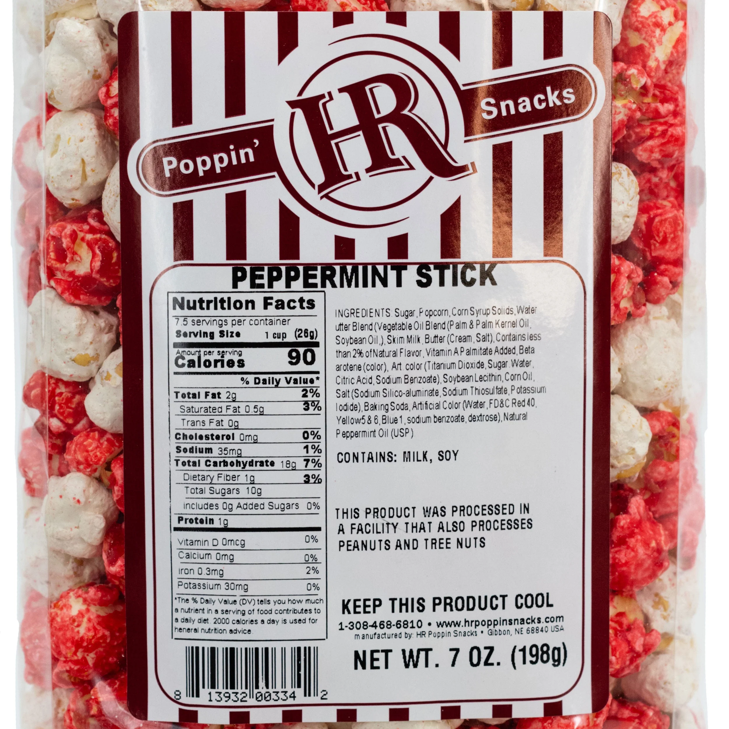Peppermint Stick Popcorn | Pack of 2 | 7 oz | HR Poppin' Snacks - Image 6