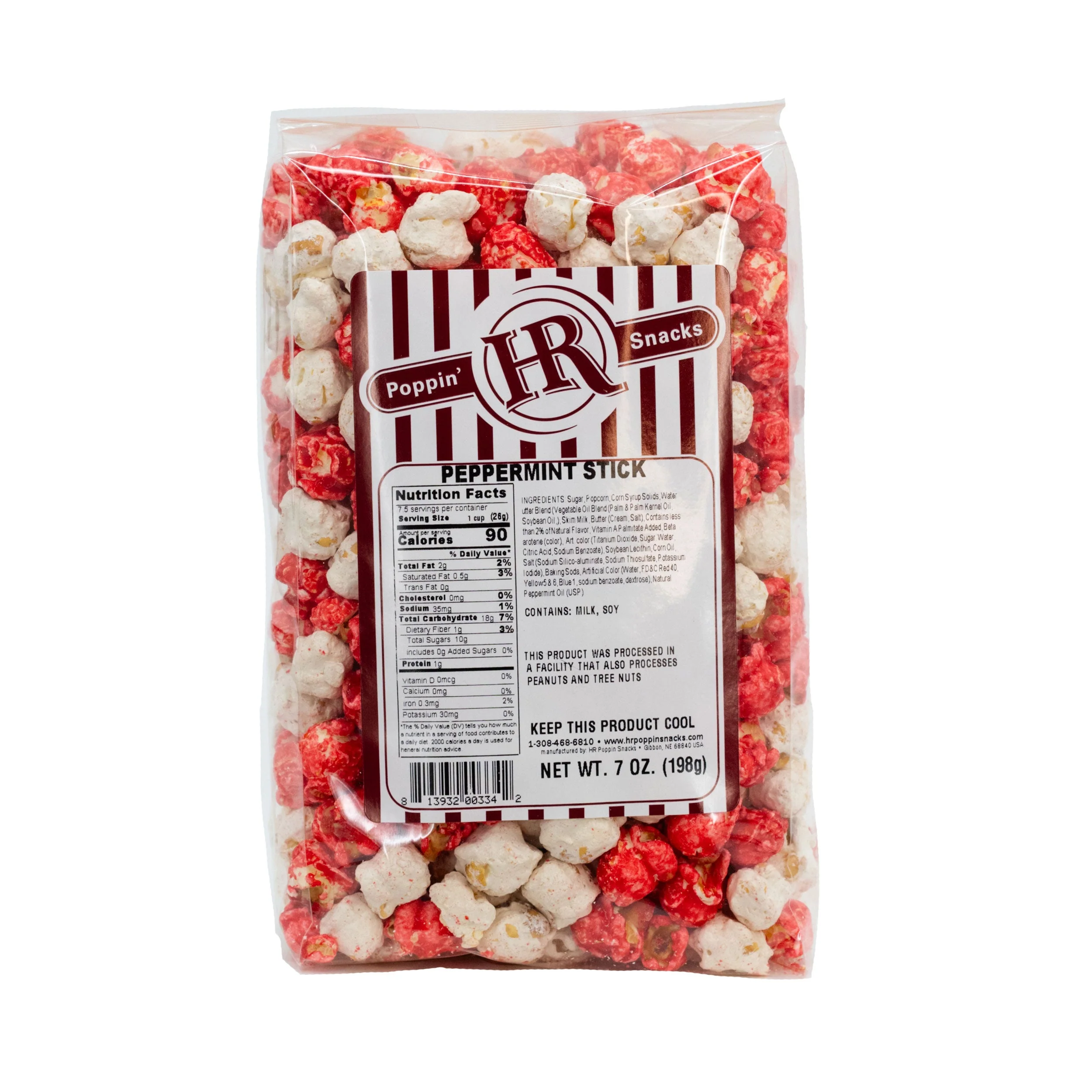 Peppermint Stick Popcorn | Pack of 4 | 7 oz | HR Poppin' Snacks - Image 4