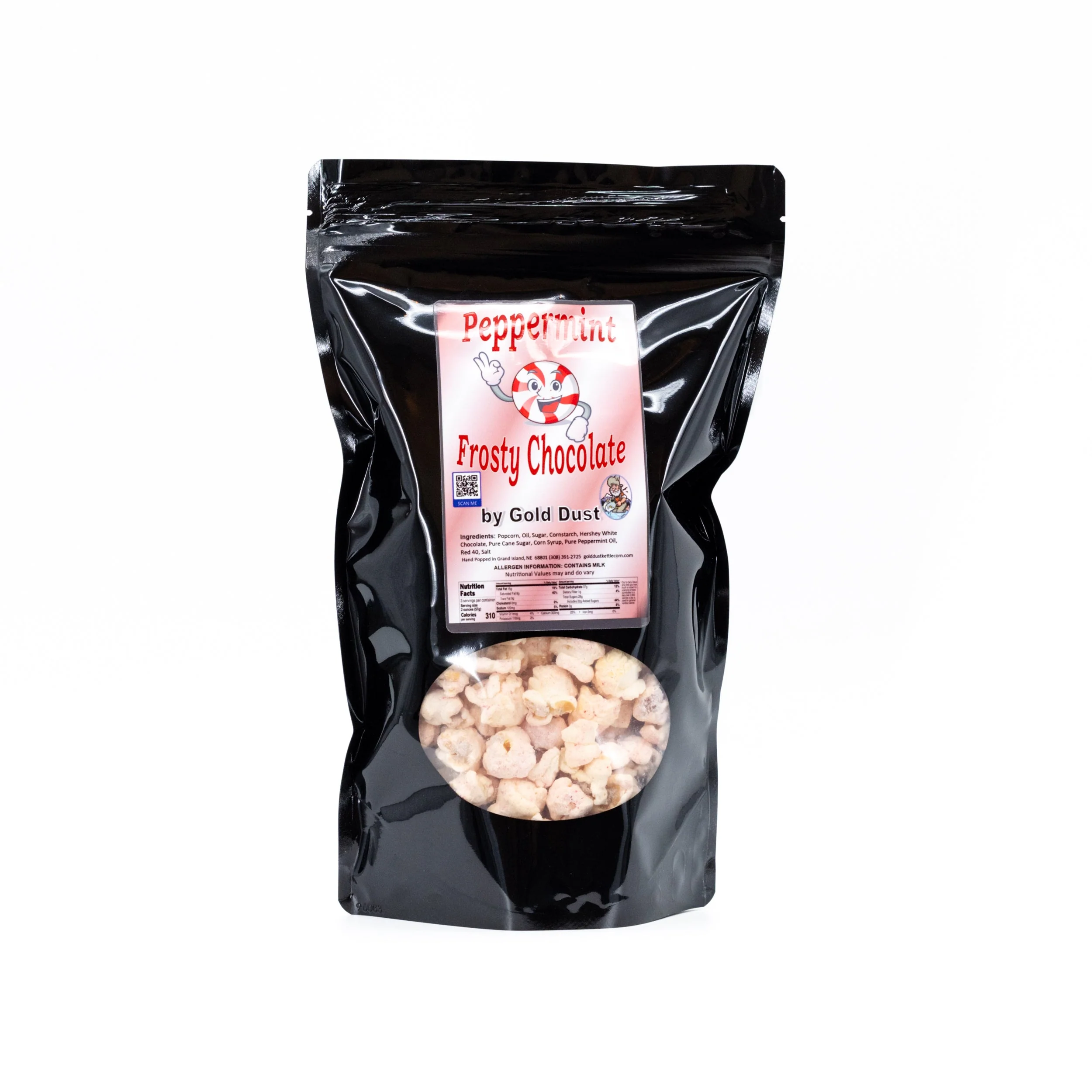 Peppermint White Chocolate Covered Kettle Corn | 5 oz | Pack of 2 | Non-GMO | Gold Dust Kettle Corn - Image 2