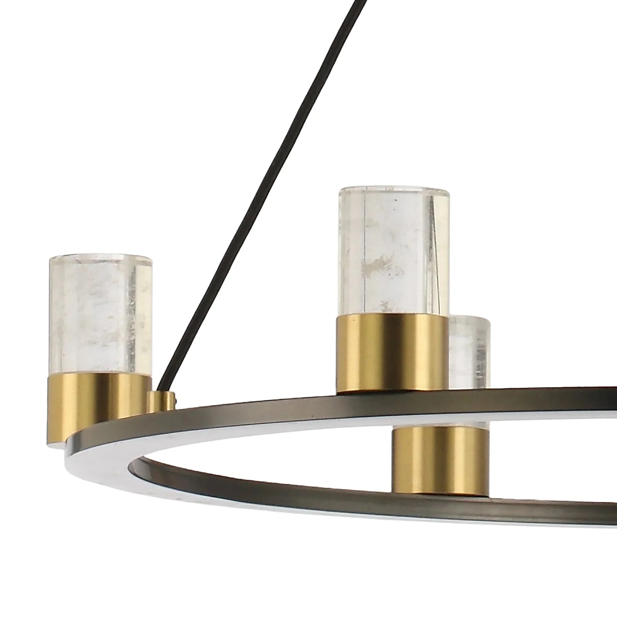 Perimost 31 Inch Alma 6-Light Black Modern Luxury Chandelier - Image 4