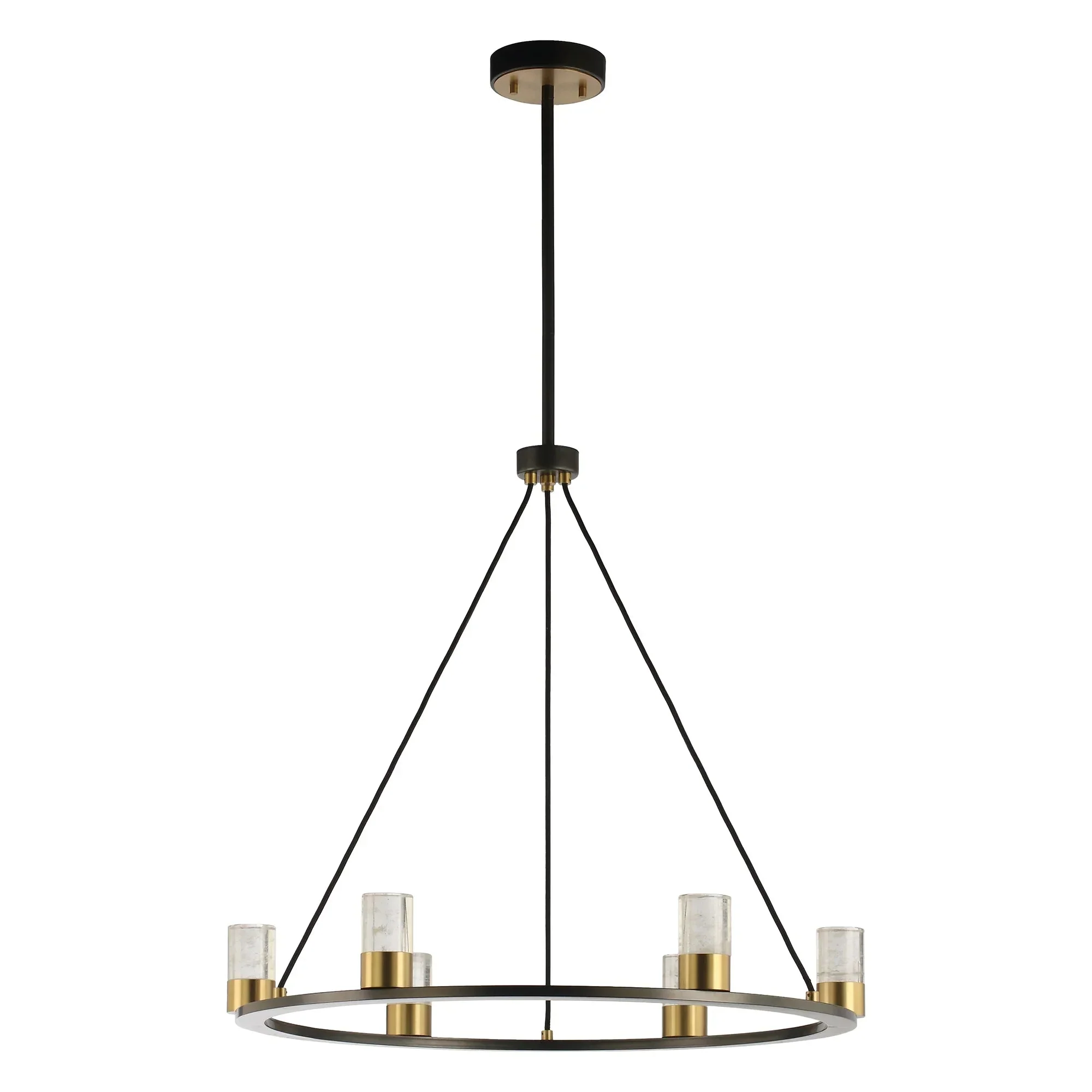 Perimost 31 Inch Alma 6-Light Black Modern Luxury Chandelier - Image 5