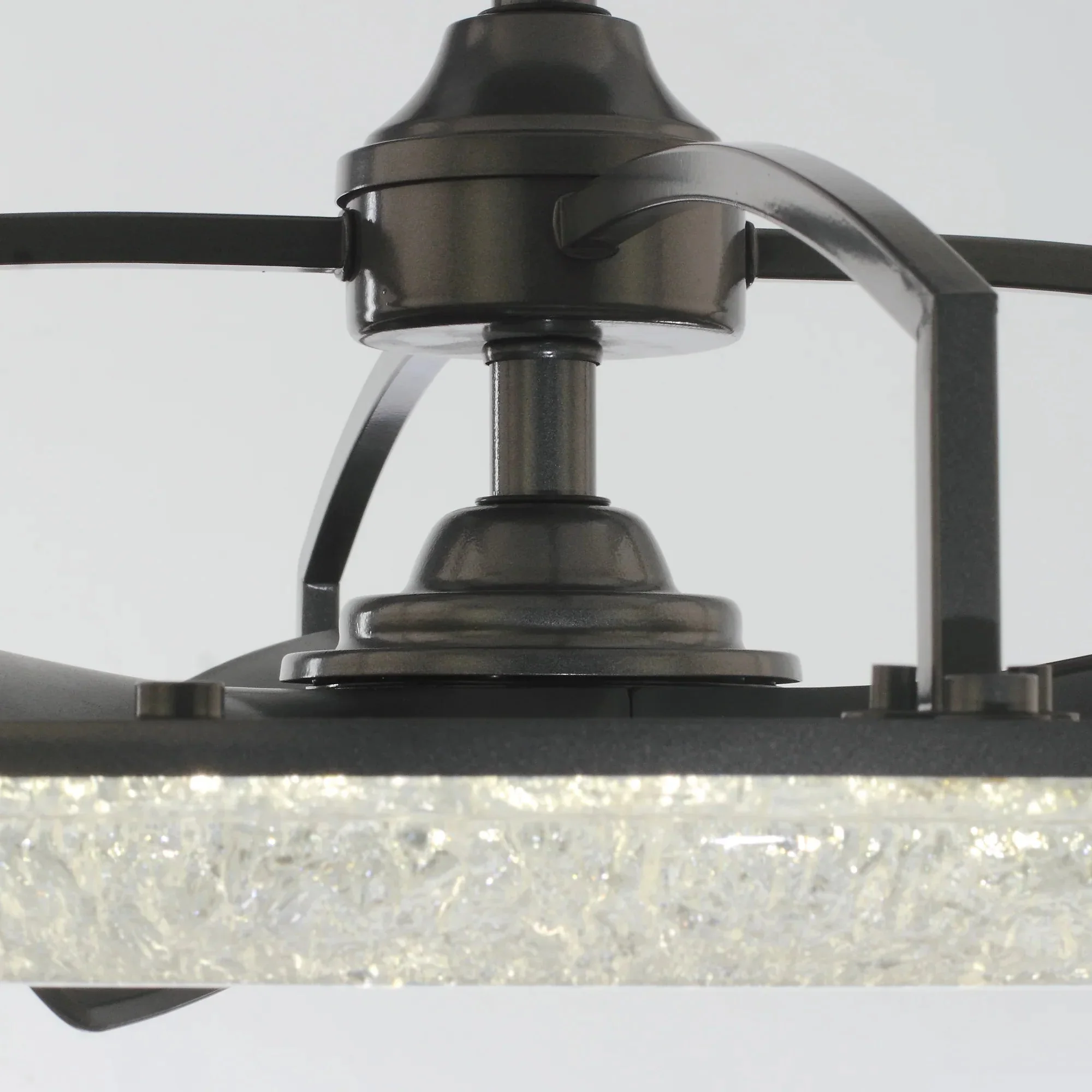 Perimost 32 Inch Black Downrod Mount Luxury Fandelier with Light and Remote Control - Image 10