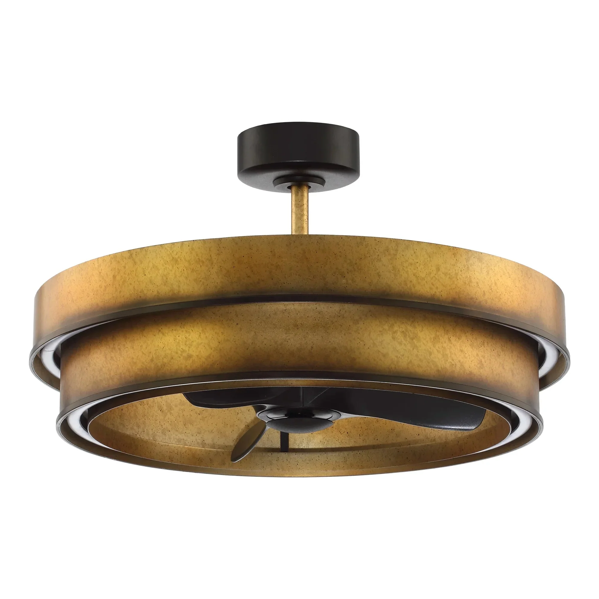 Perimost 32 Inch Eartha Antique Bronze Downrod Mount Luxury Fandelier with Light and Remote Control - Image 14