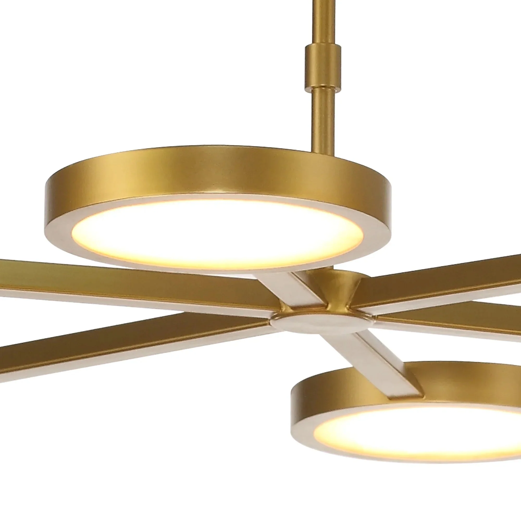 Perimost 52 Inch Golden Modern Six Round LED Luxury Chandelier - Image 6