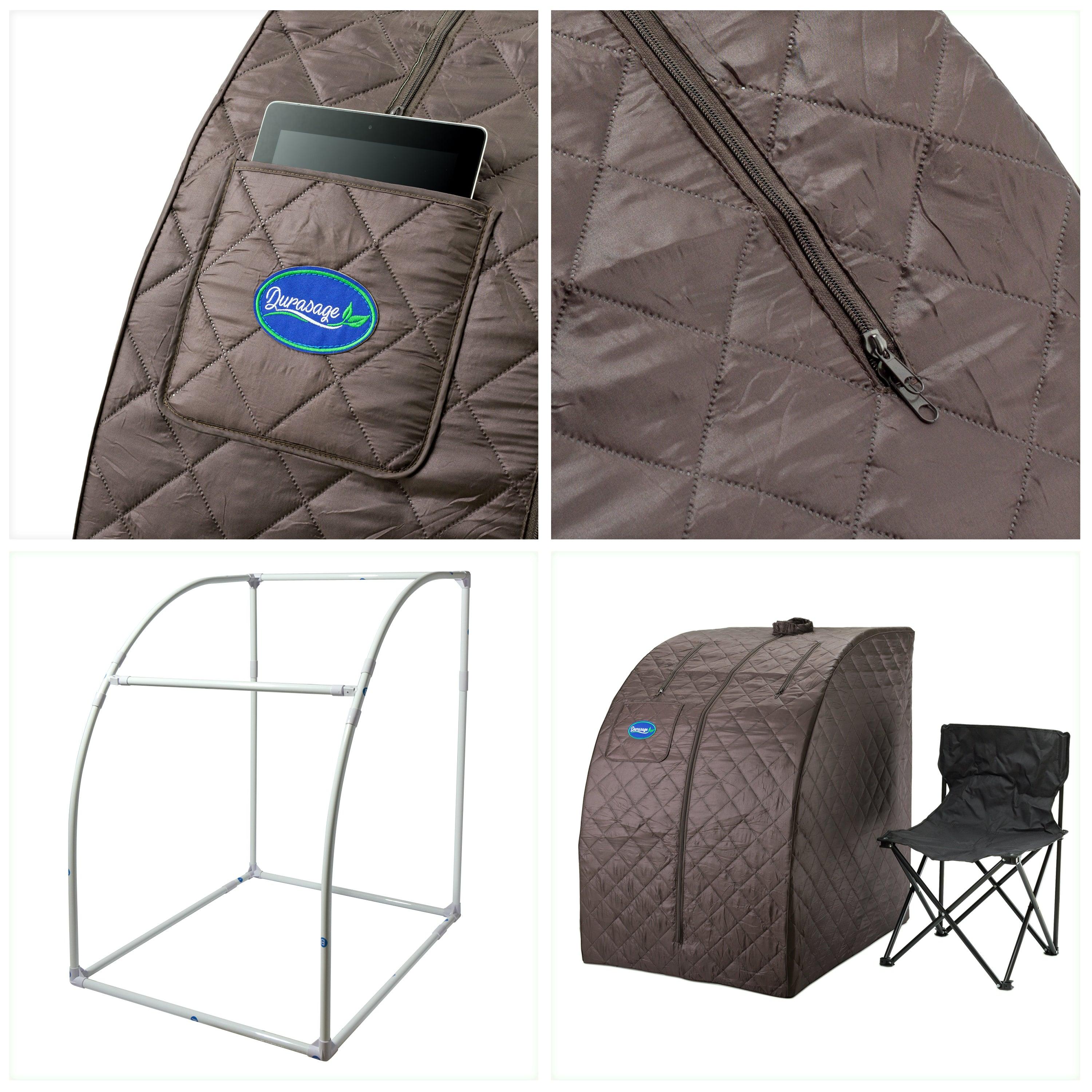 Personal Steam Sauna for Weight Loss, Detox & Relaxation at Home, Chair Included - Black Coffee - Image 8