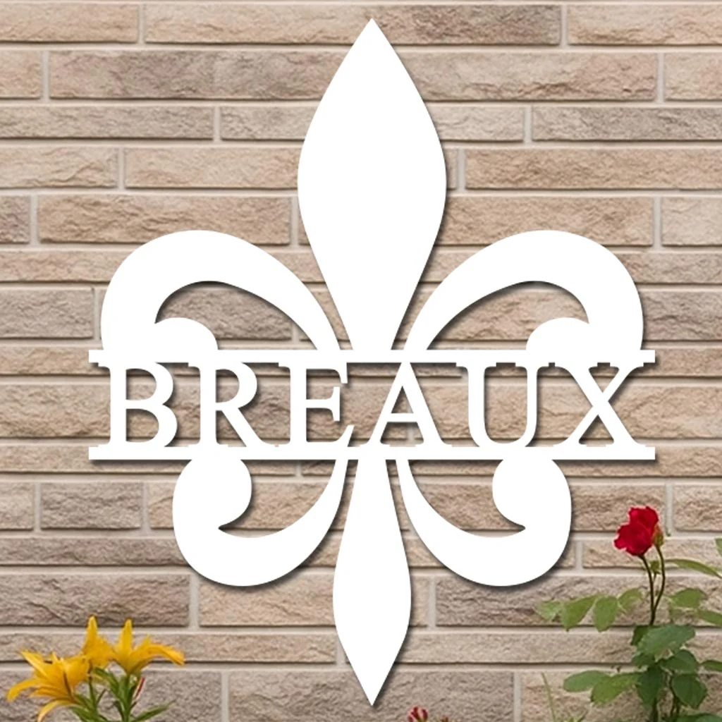 Personalized Fleur-de-Lis Name Sign - Image 2