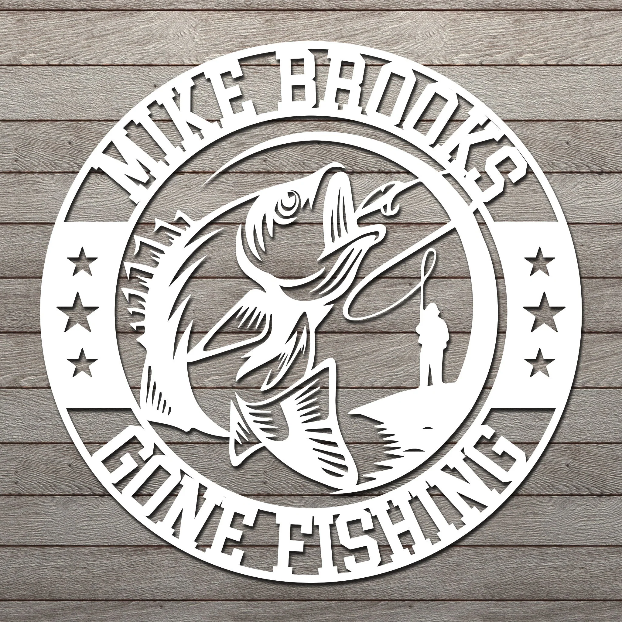Personalized Gone Fishing Sign - Image 2