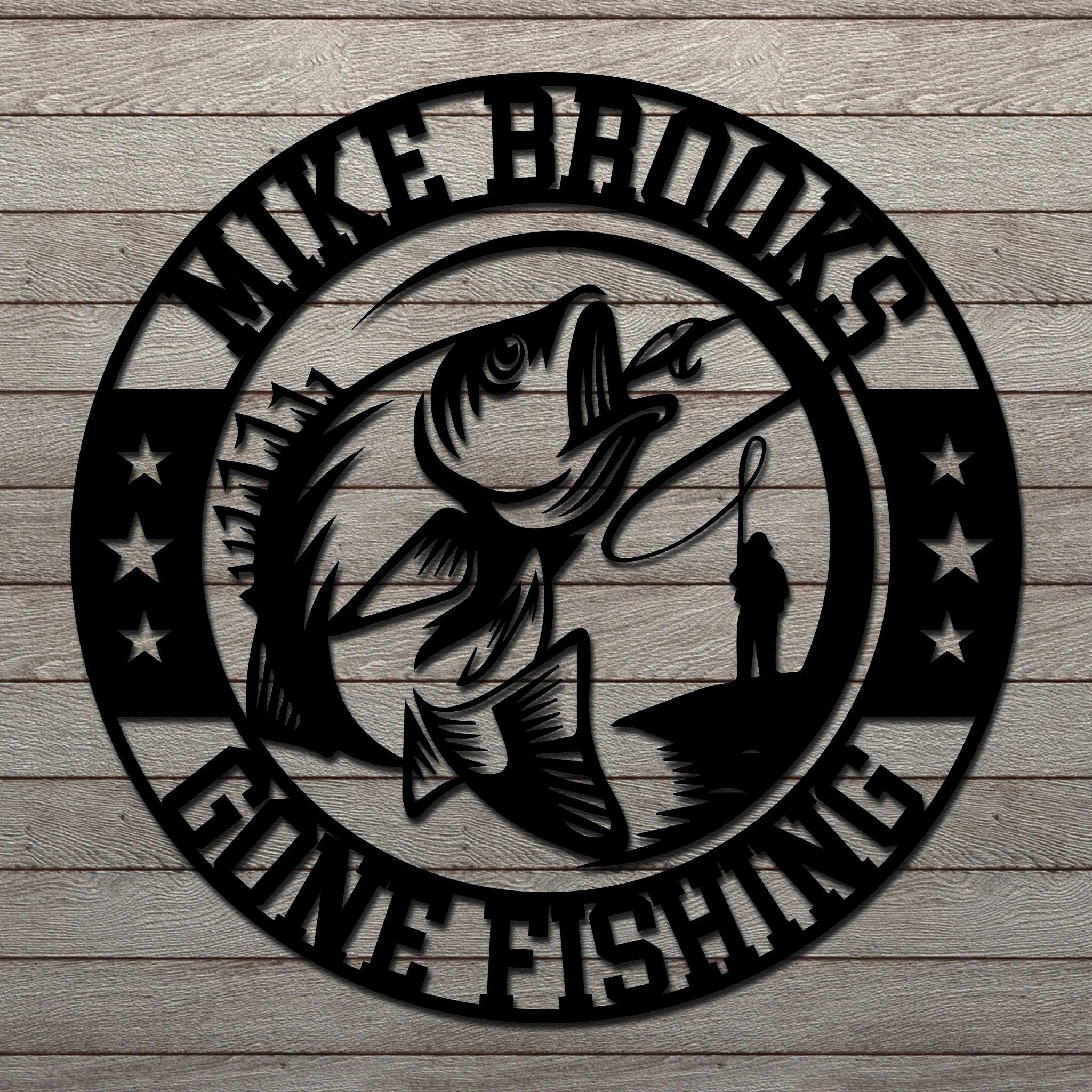 Personalized Gone Fishing Sign - Image 3