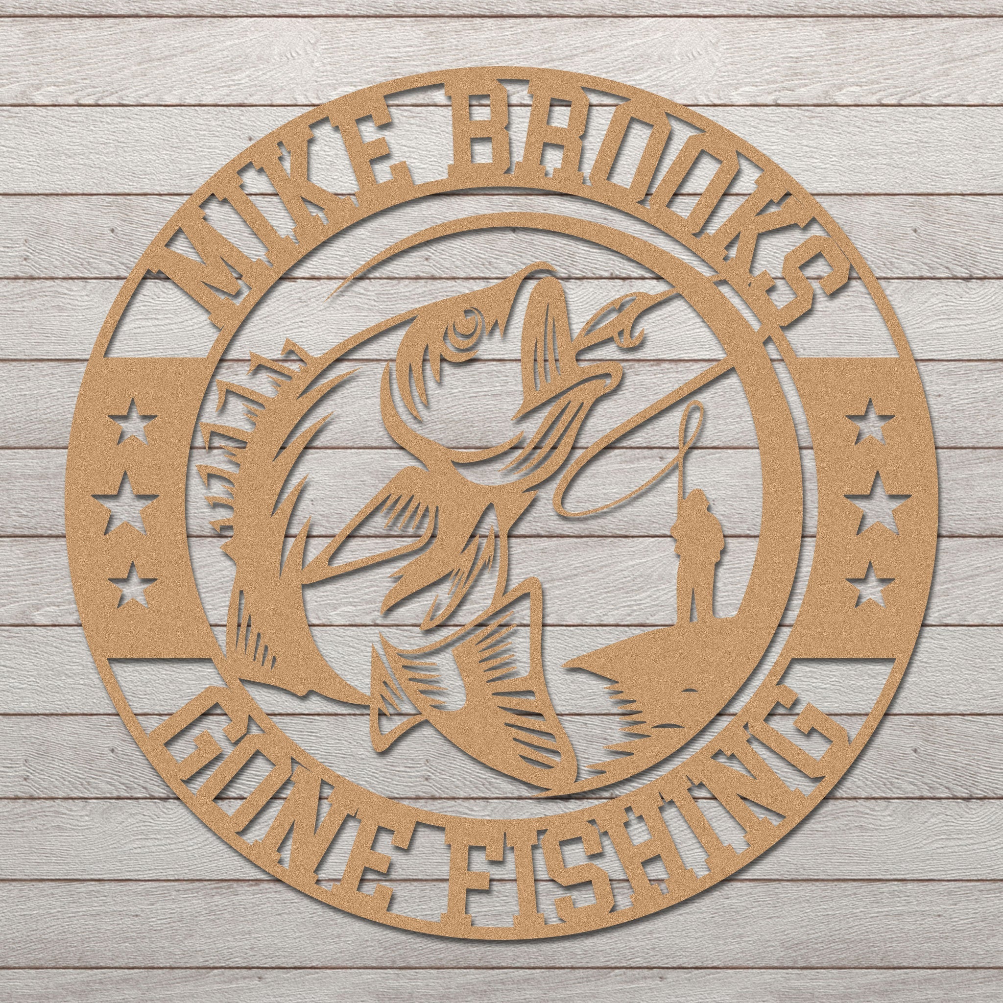 Personalized Gone Fishing Sign - Image 4