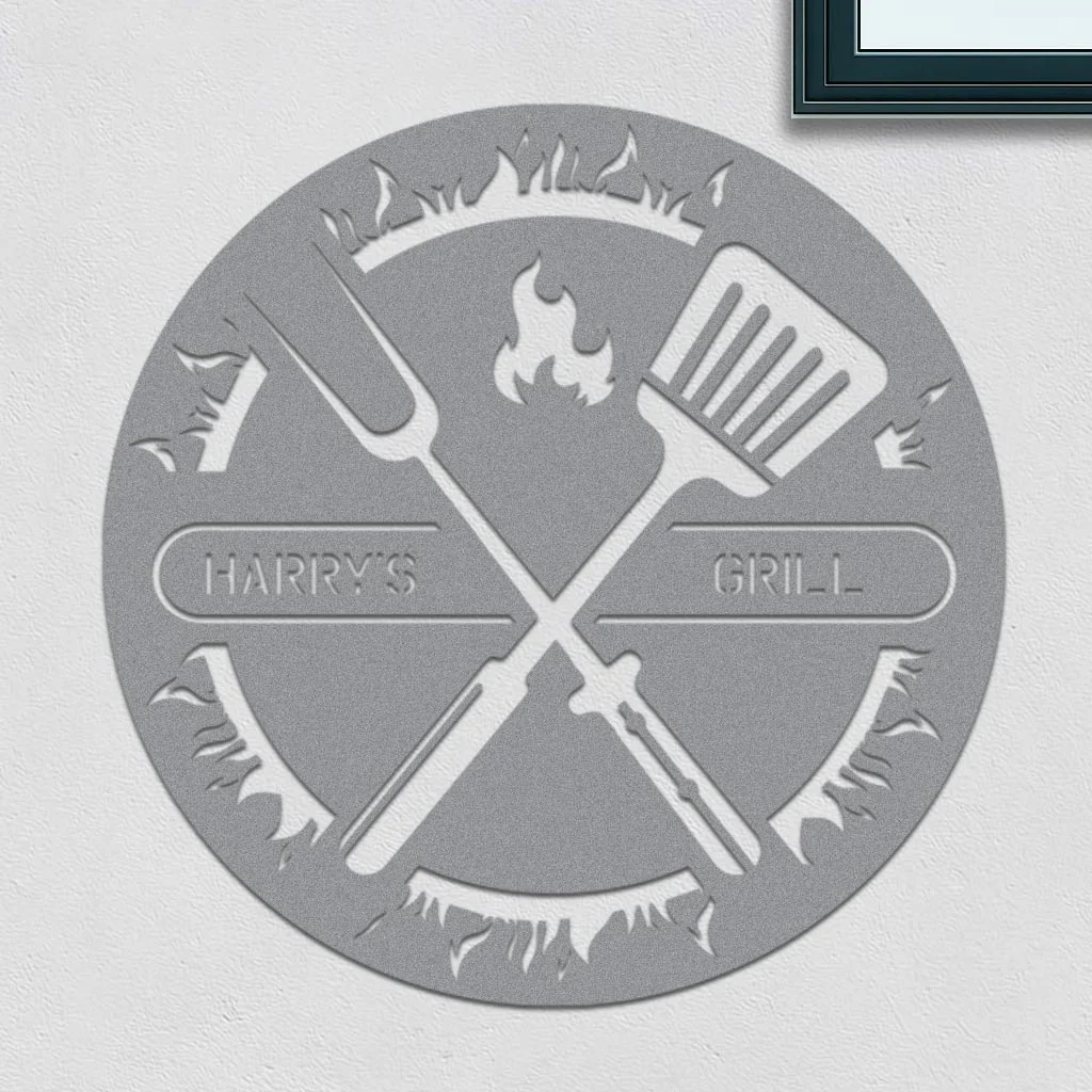 Personalized Grill Sign in Circle - Image 7
