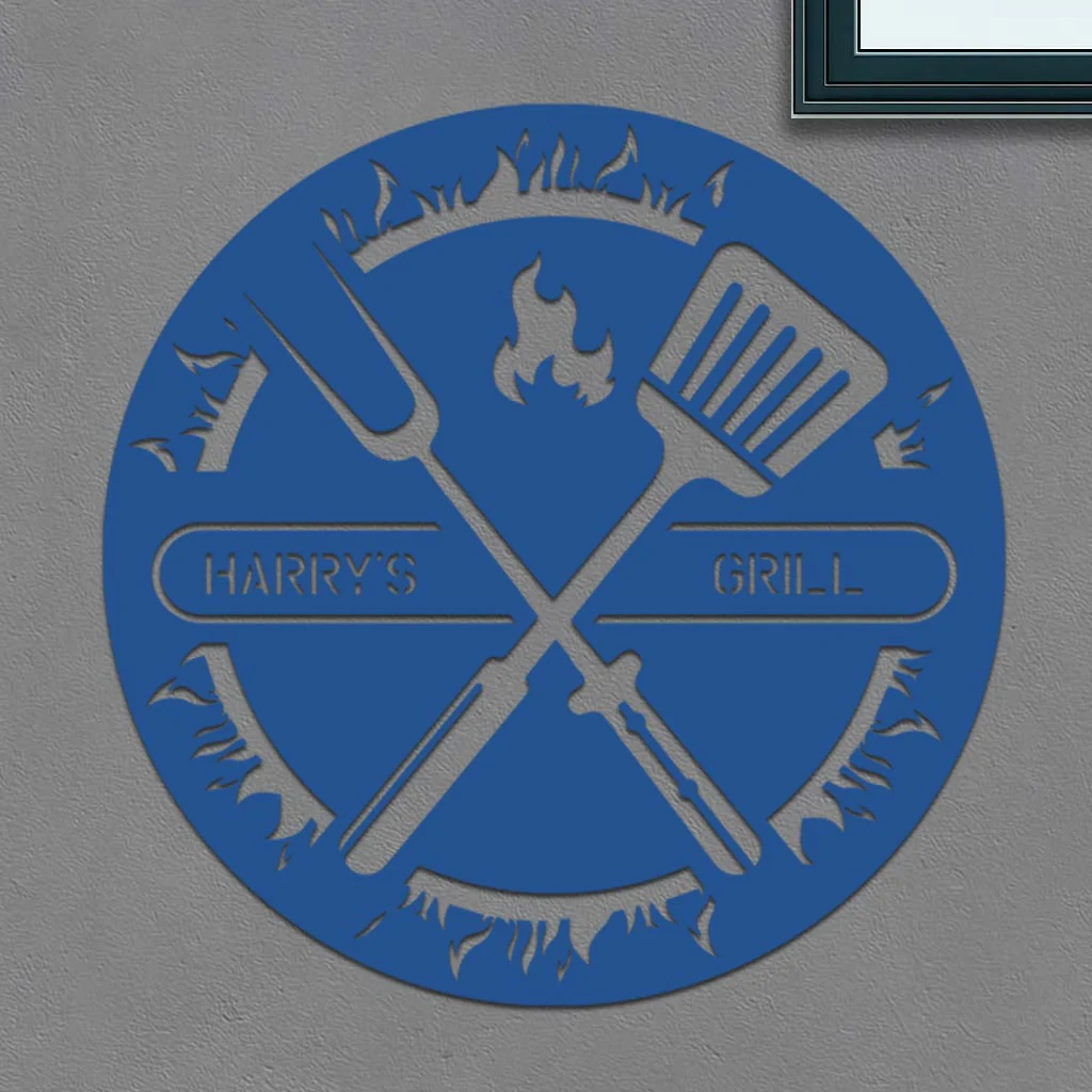 Personalized Grill Sign in Circle - Image 8