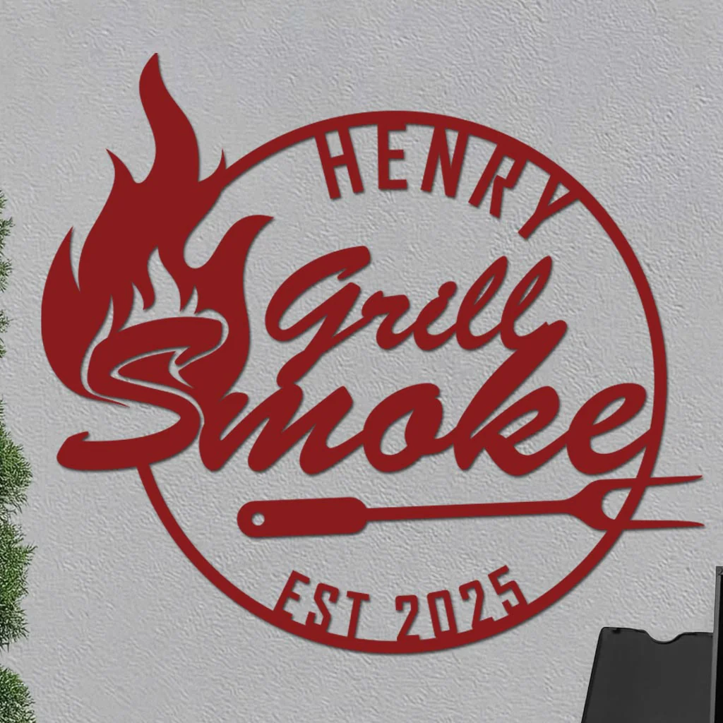 Personalized Grill Smoke Sign - Image 9
