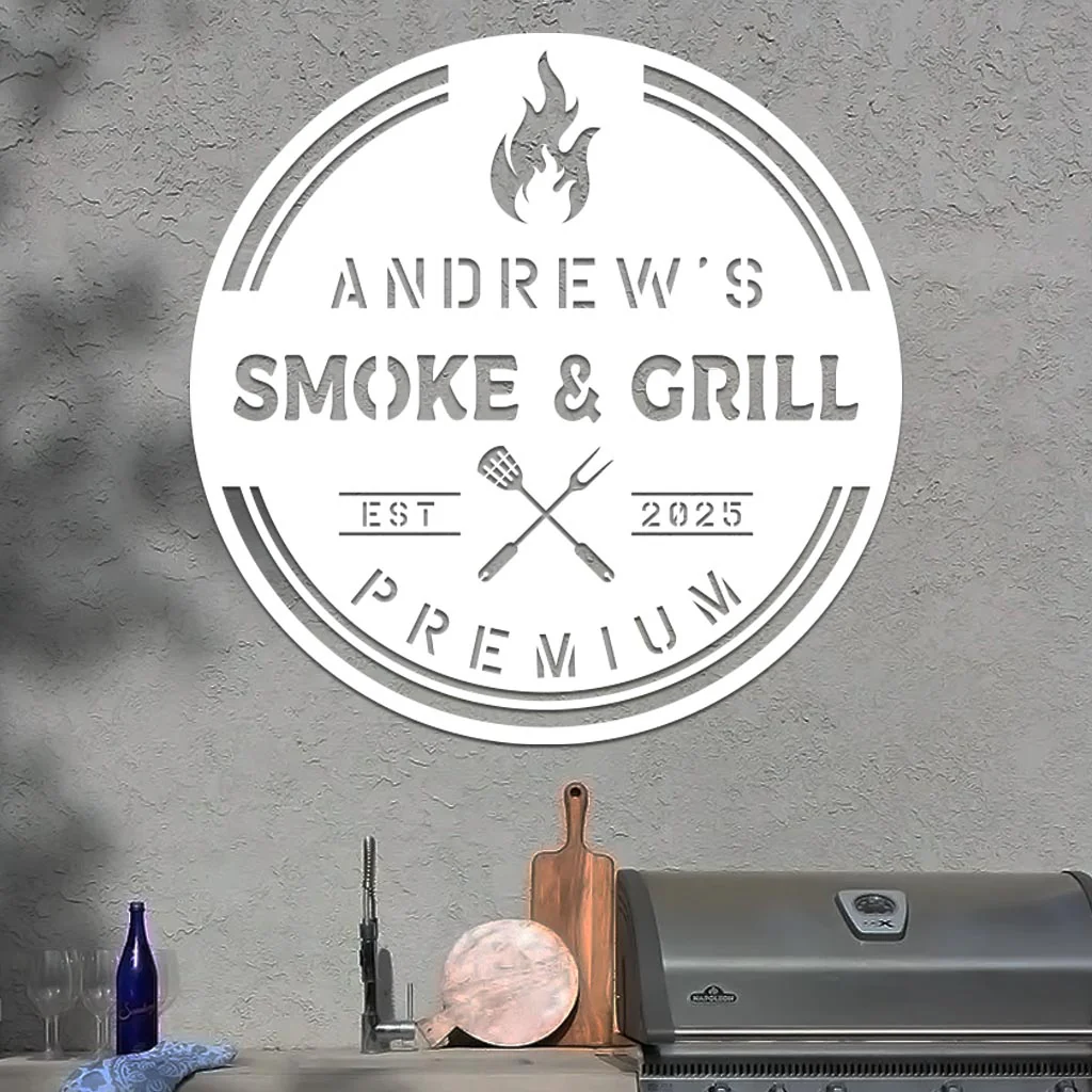 Personalized Smoke & Grill Sign - Image 6