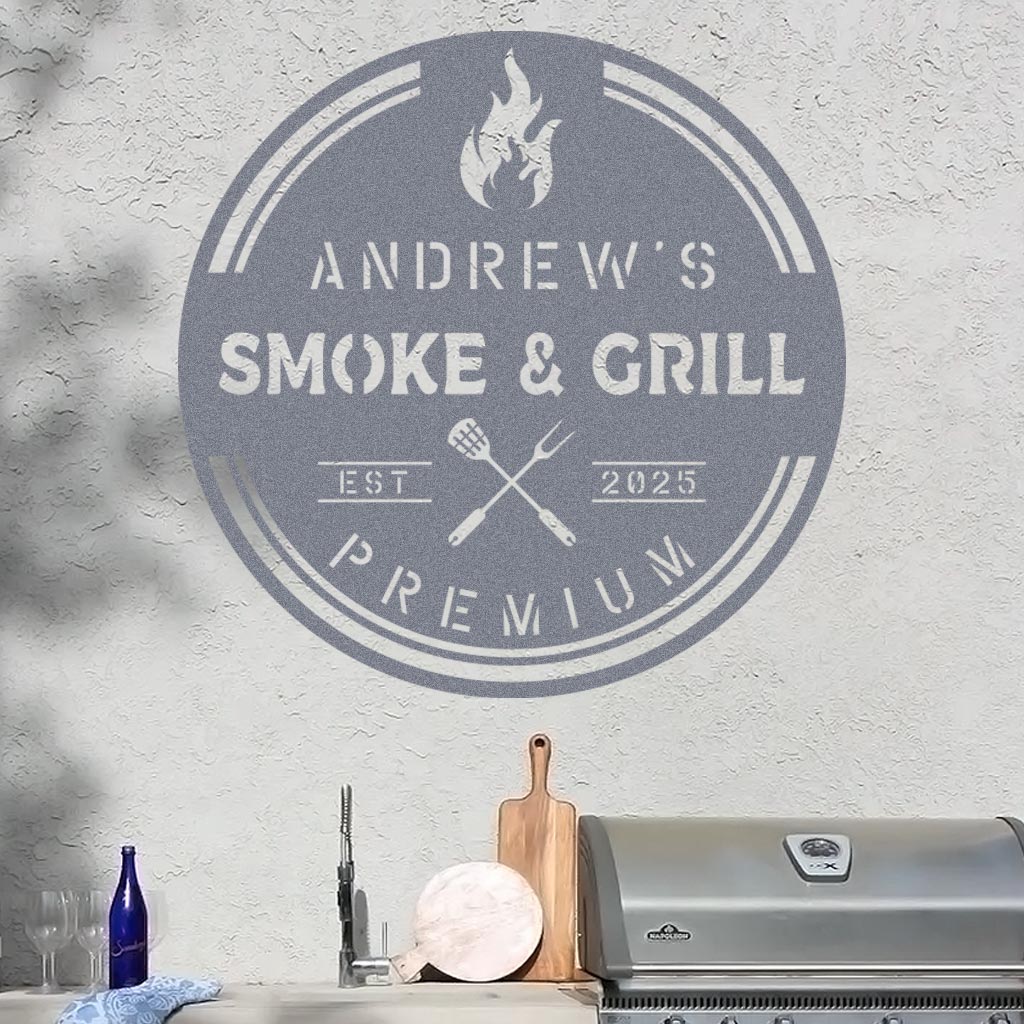 Personalized Smoke & Grill Sign - Image 7