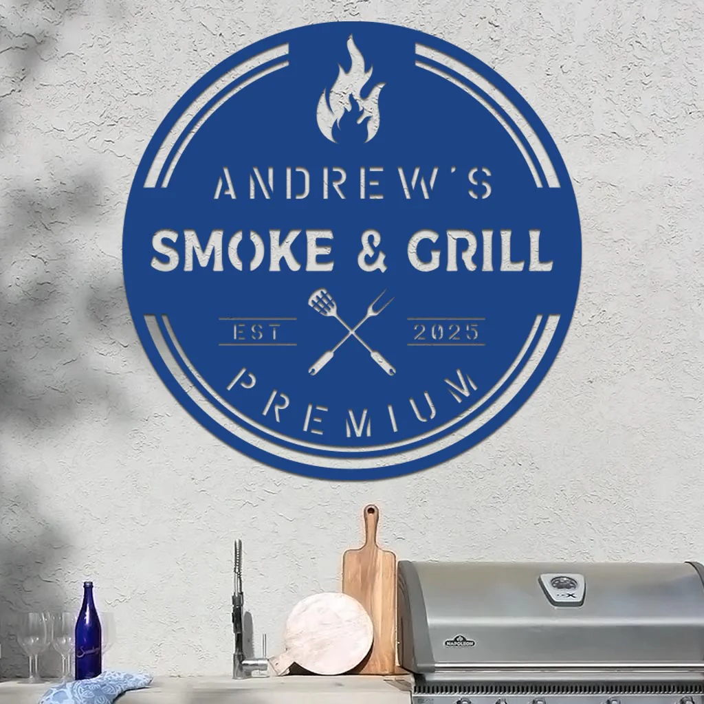 Personalized Smoke & Grill Sign - Image 8