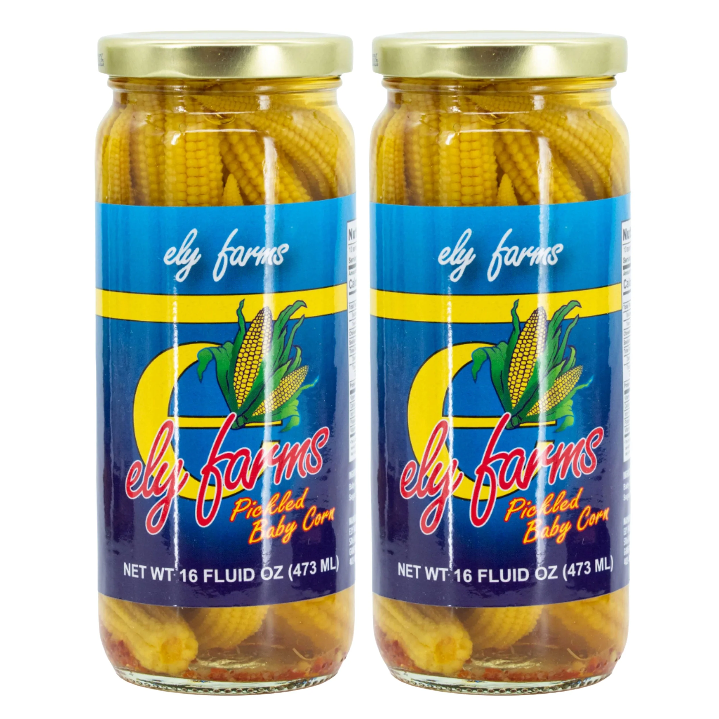 Pickled Baby Corn | Pack of 2 | 16 oz | Ely Farms