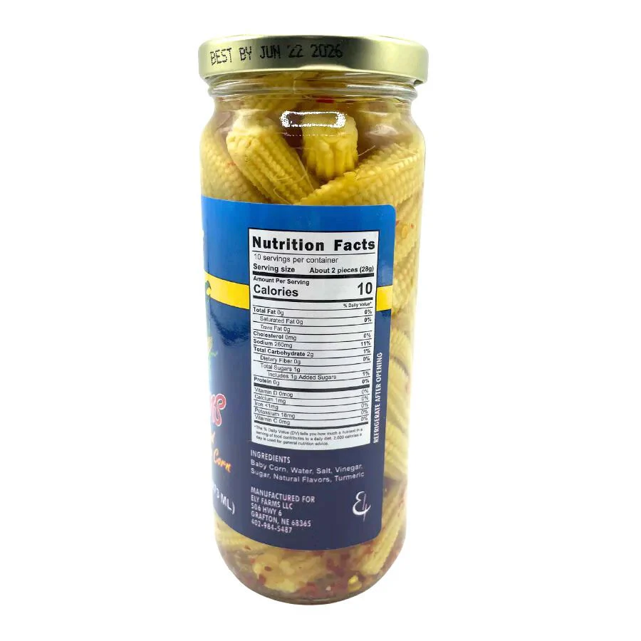 Pickled Baby Corn | Pack of 2 | 16 oz | Ely Farms - Image 7