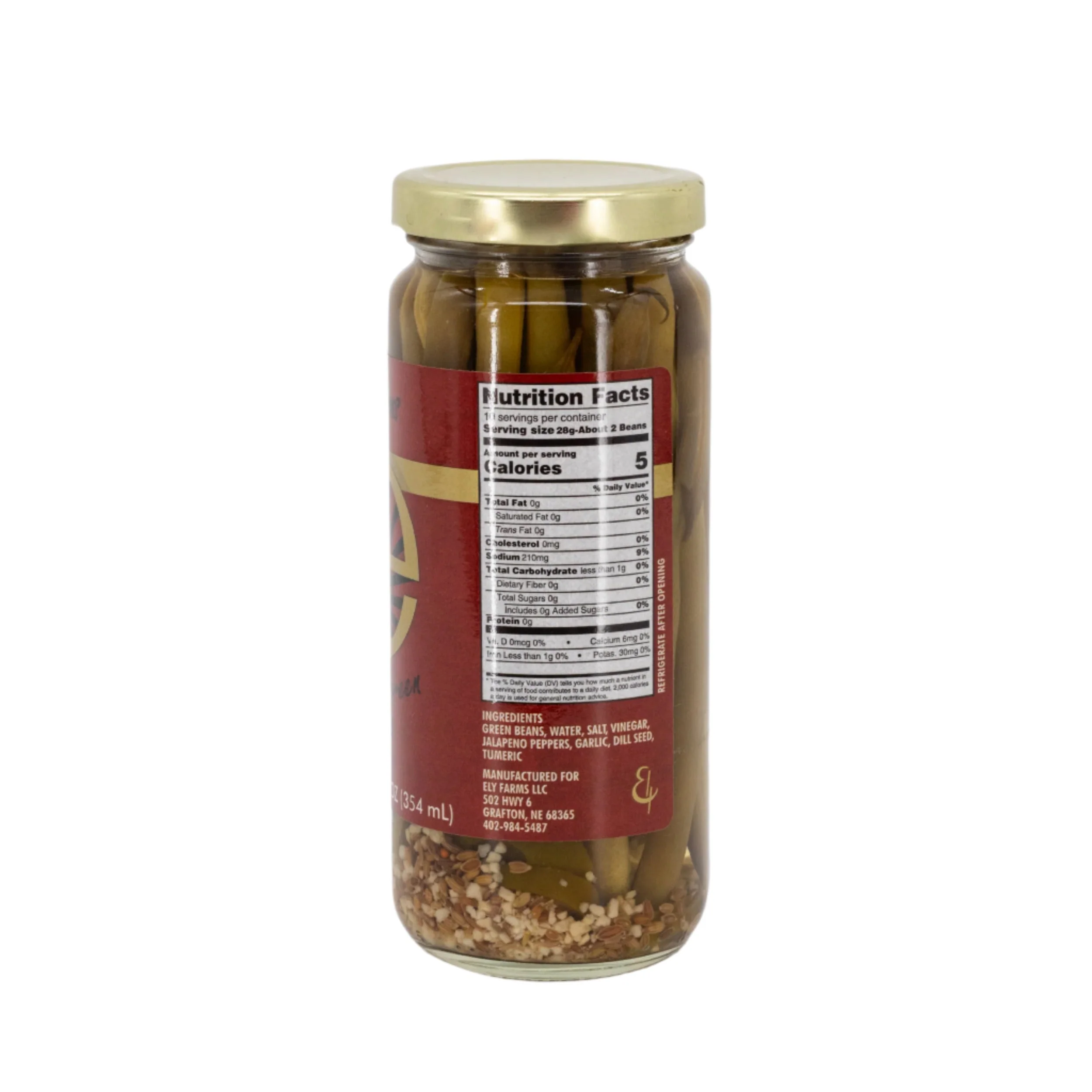 Pickled Green Beans | Pack of 2 | 12 oz | Ely Farms - Image 3