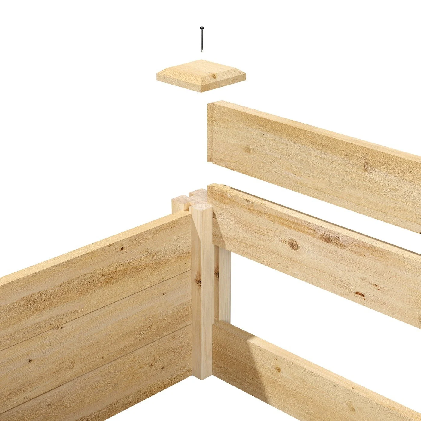 Pine Wood 2-Ft x 8-Ft Outdoor Raised Garden Bed Planter Frame - Made in USA - Image 5
