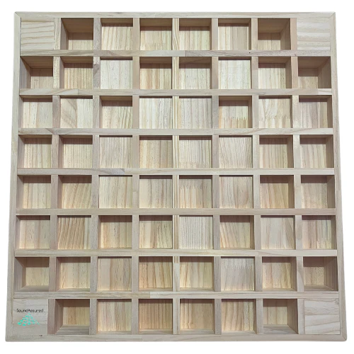 Pine Wood Acoustic Diffuser - Wooden Acoustic Diffusion Panel For Sound Scattering - Image 3