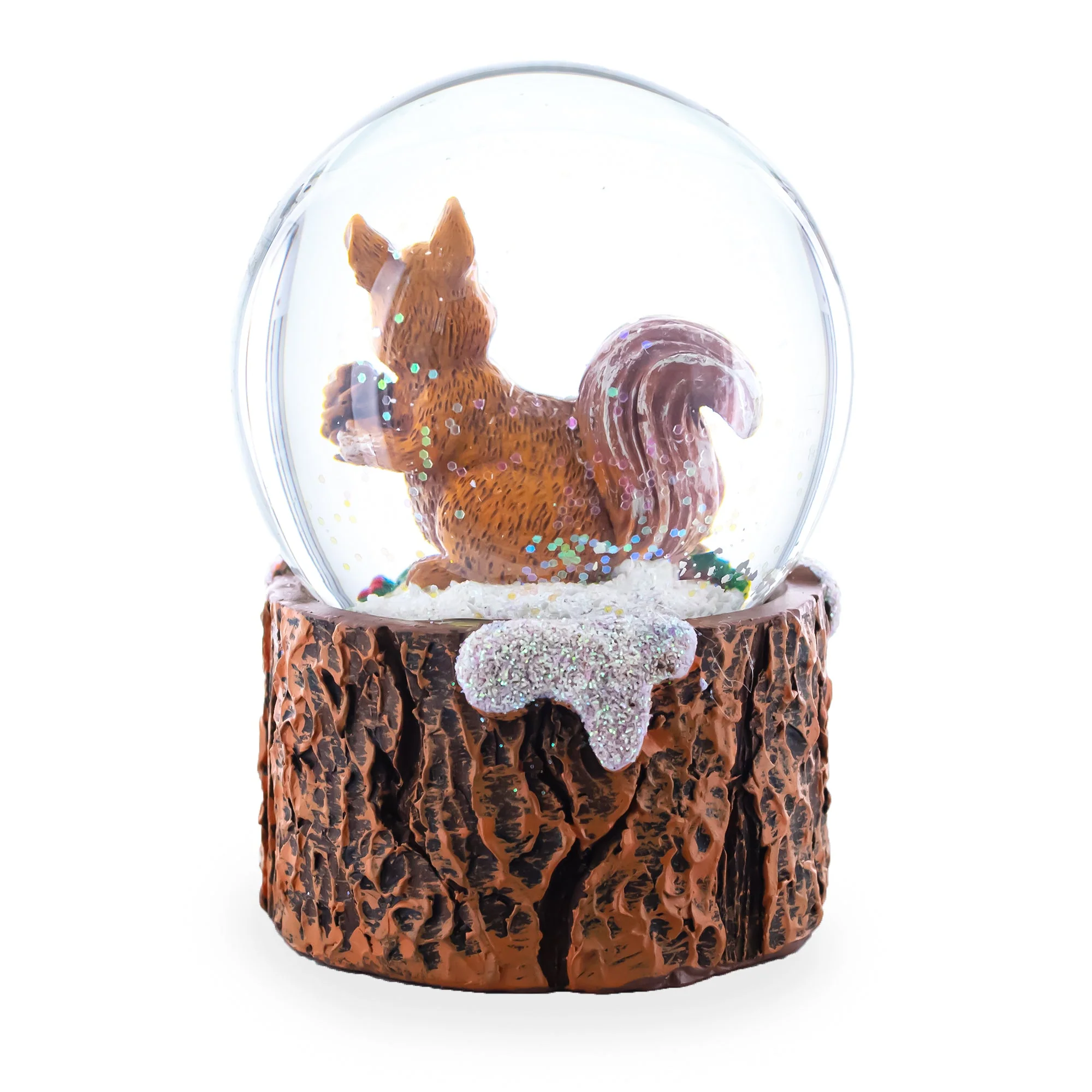 Pinecone Pal Mini Water Snow Globe: Squirrel with a Nutty Friend - Image 4