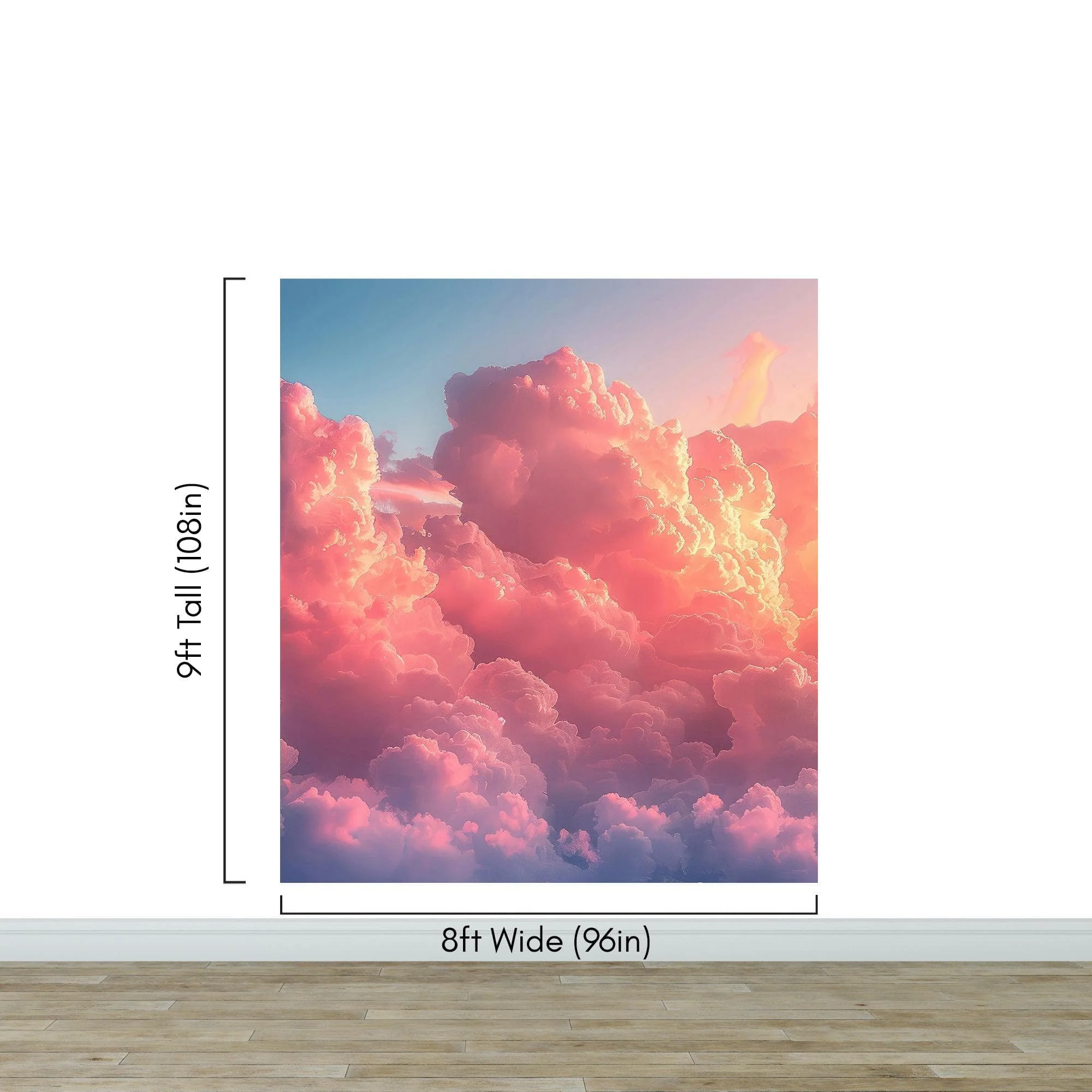 Pink Clouds Wallpaper Mural. #6983 - Image 11