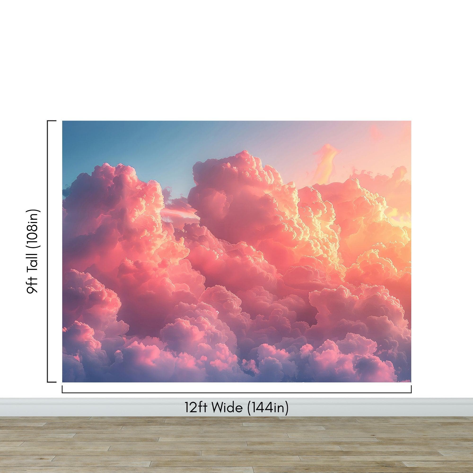 Pink Clouds Wallpaper Mural. #6983 - Image 12