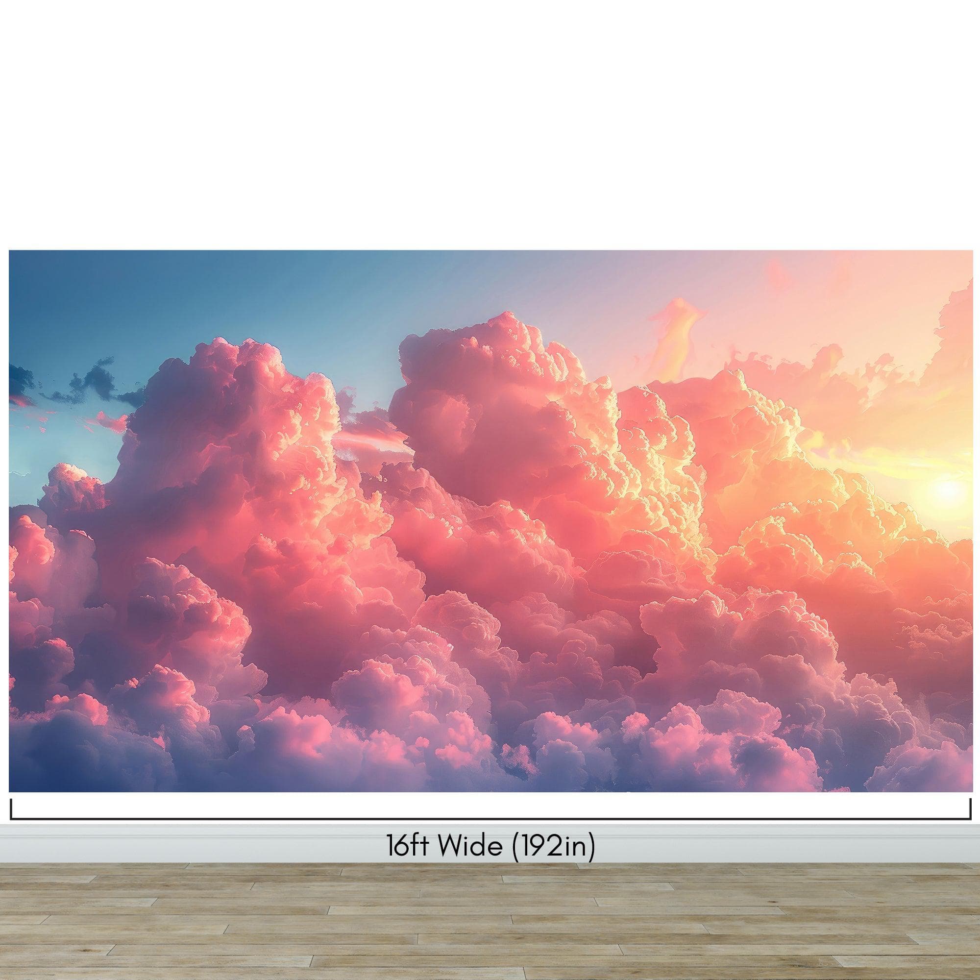 Pink Clouds Wallpaper Mural. #6983 - Image 13