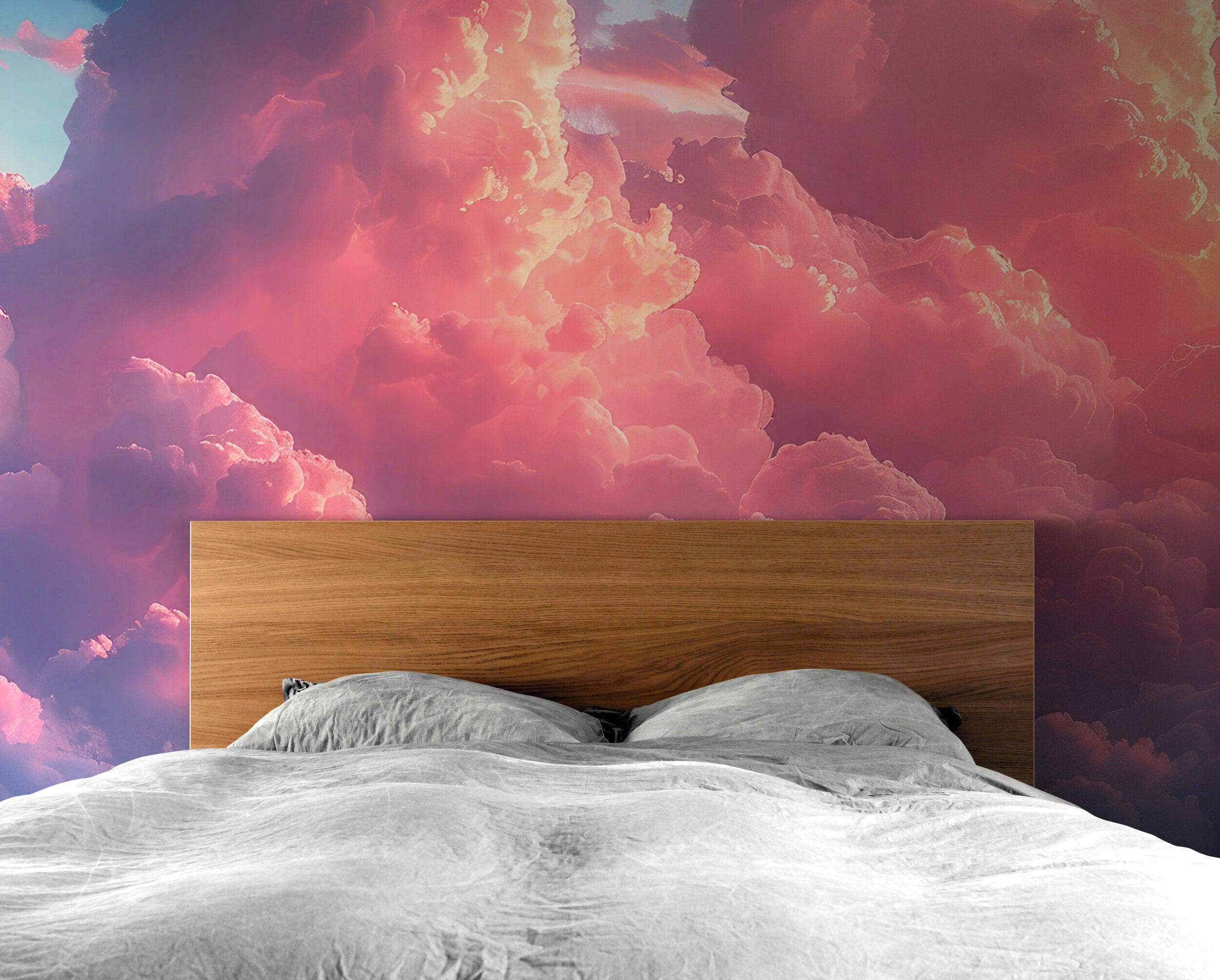 Pink Clouds Wallpaper Mural. #6983 - Image 3