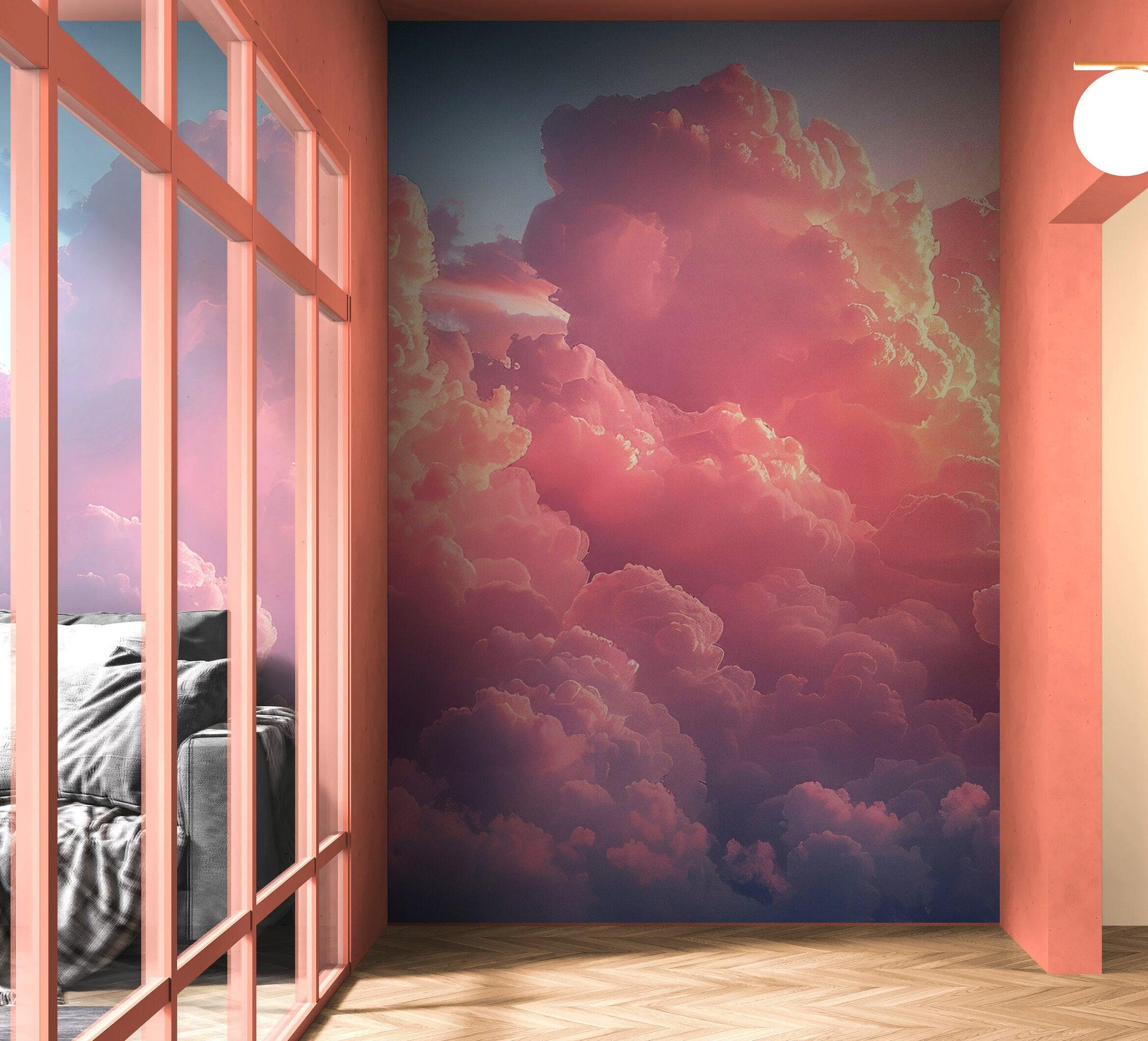 Pink Clouds Wallpaper Mural. #6983 - Image 5