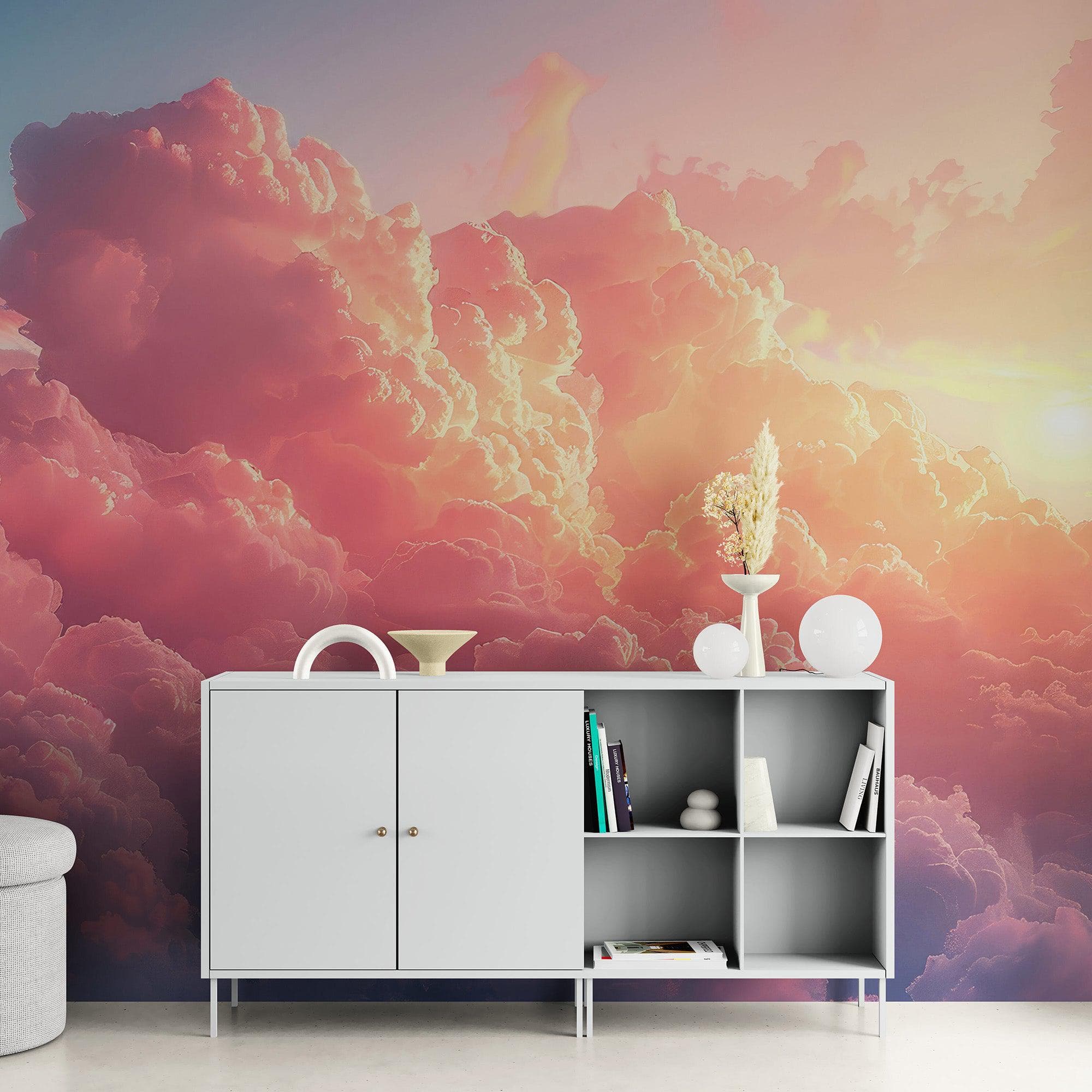 Pink Clouds Wallpaper Mural. #6983 - Image 7