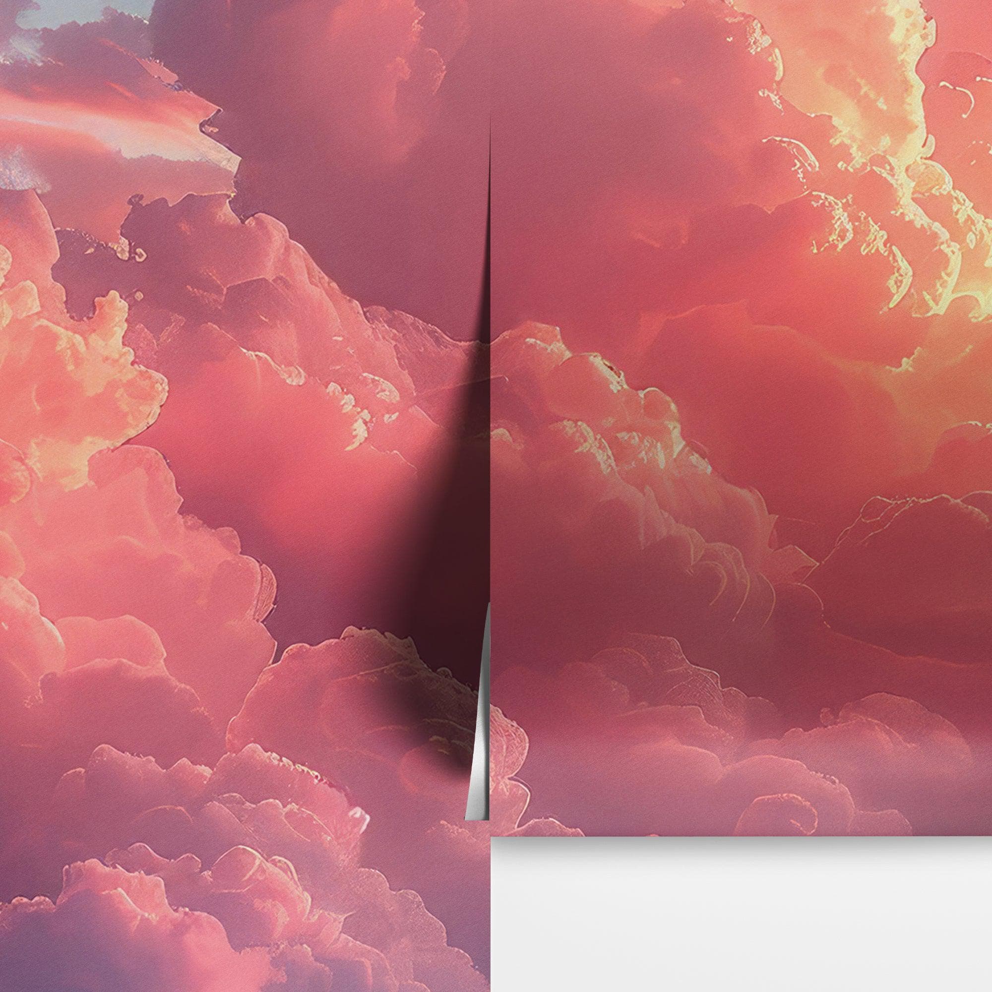 Pink Clouds Wallpaper Mural. #6983 - Image 8