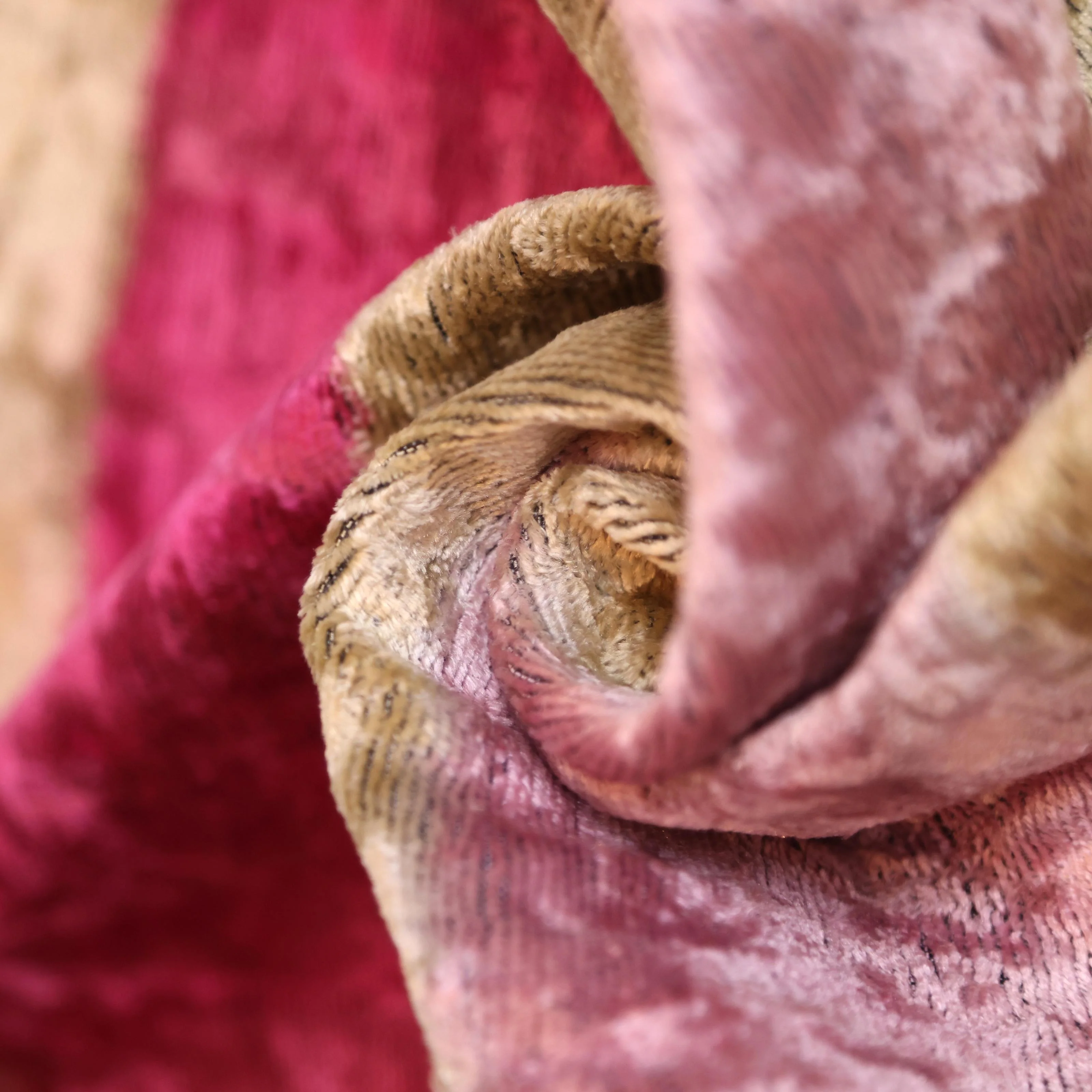 Pink Gold Striped Silk Velvet Lumbar Pillow – 16x24 Handmade Luxury Cushion - Image 8