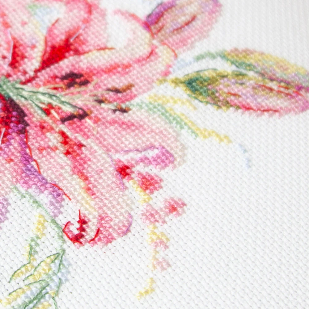 Pink Lilies 70-06 Counted Cross-Stitch Kit - Image 10