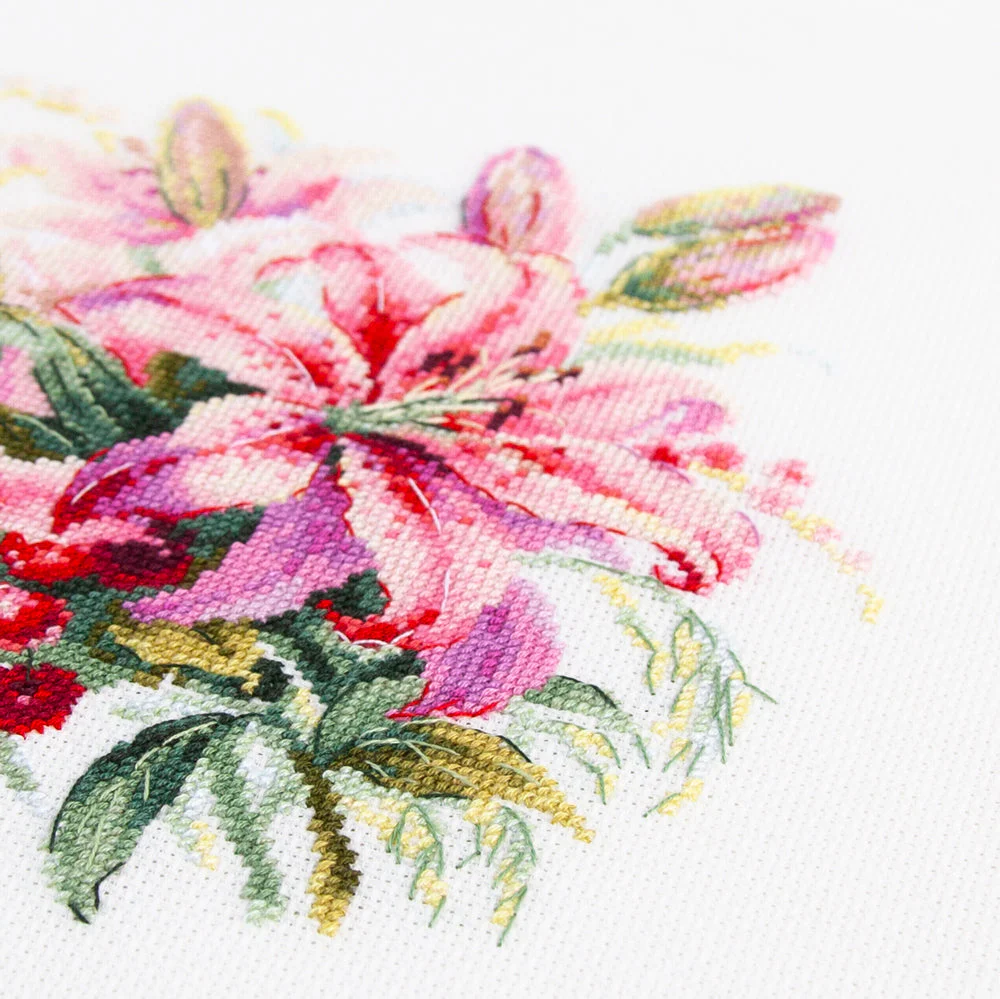 Pink Lilies 70-06 Counted Cross-Stitch Kit - Image 5